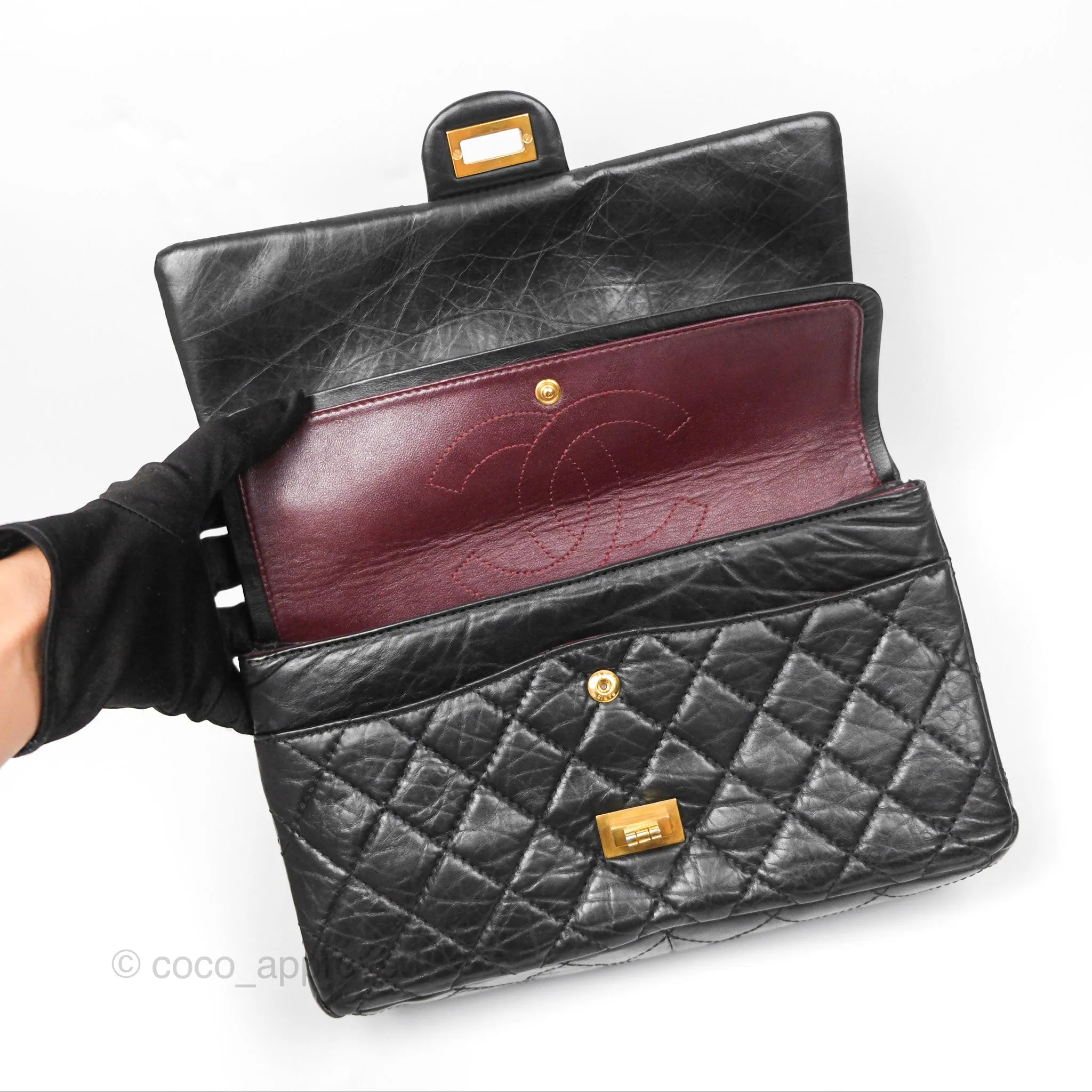 Chanel Reissue 226 Flap Quilted Calfskin Black Gold Hardware