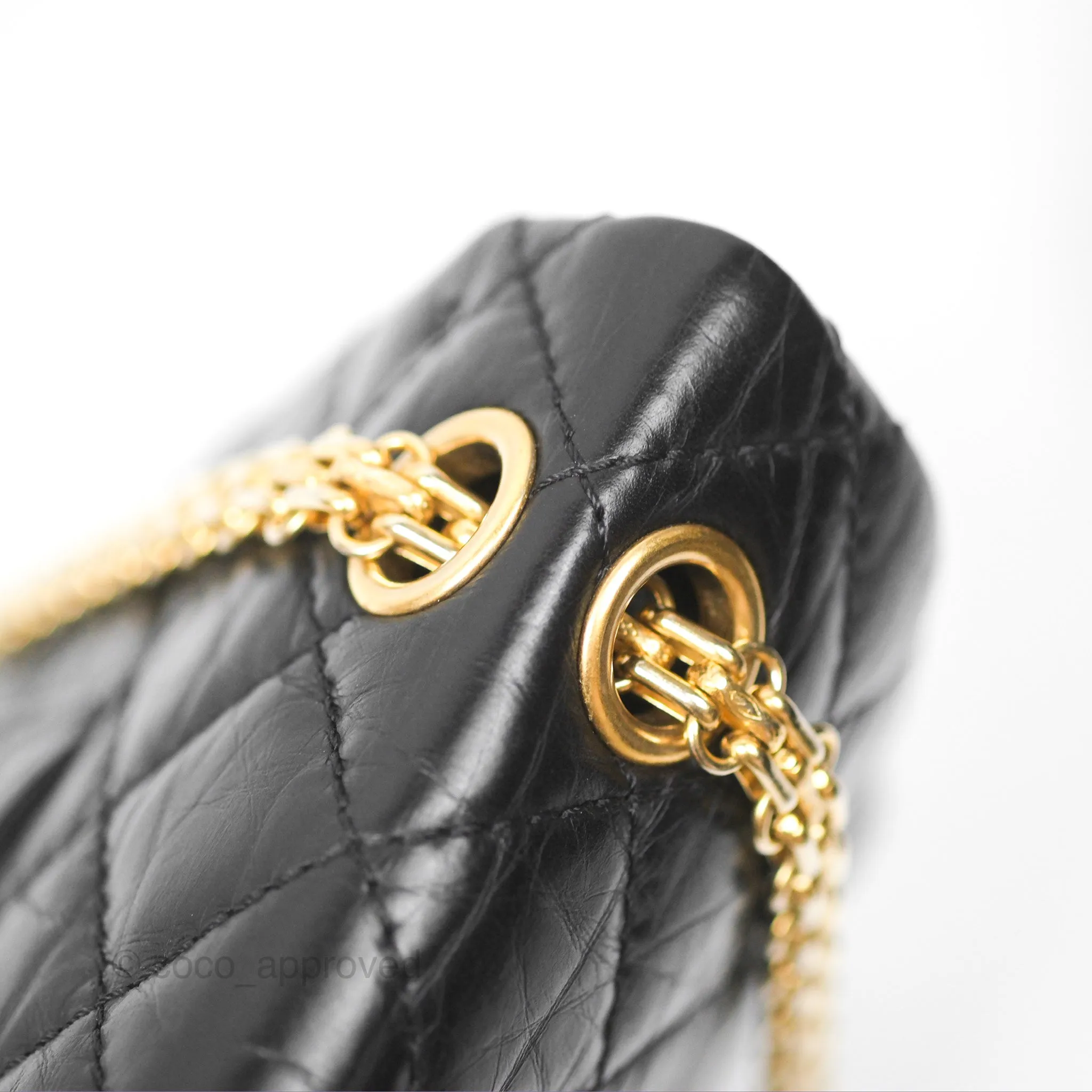 Chanel Reissue 226 Flap Quilted Calfskin Black Gold Hardware