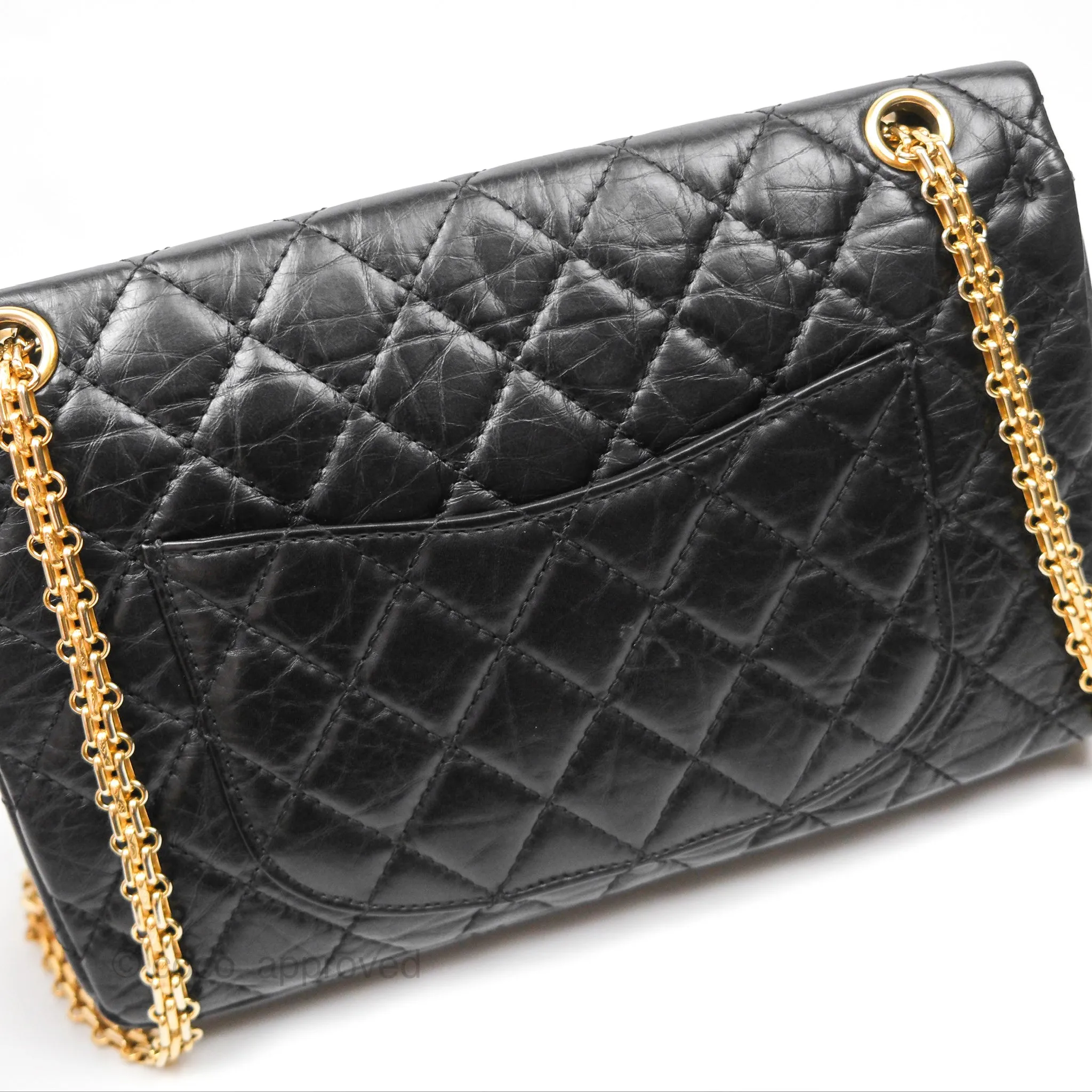 Chanel Reissue 226 Flap Quilted Calfskin Black Gold Hardware