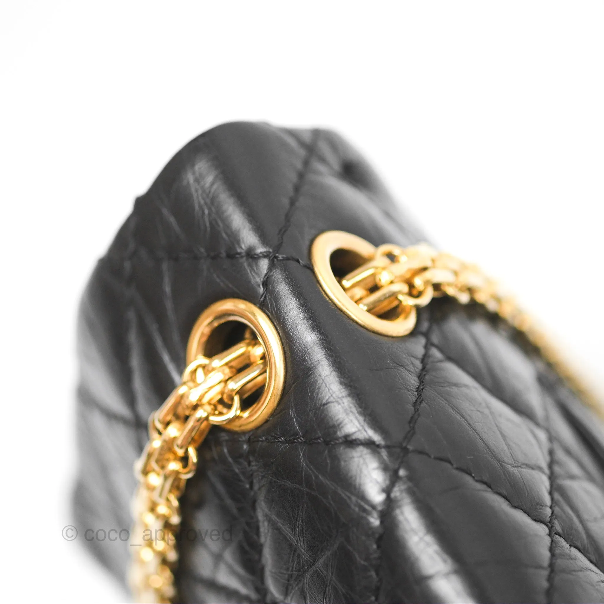 Chanel Reissue 226 Flap Quilted Calfskin Black Gold Hardware