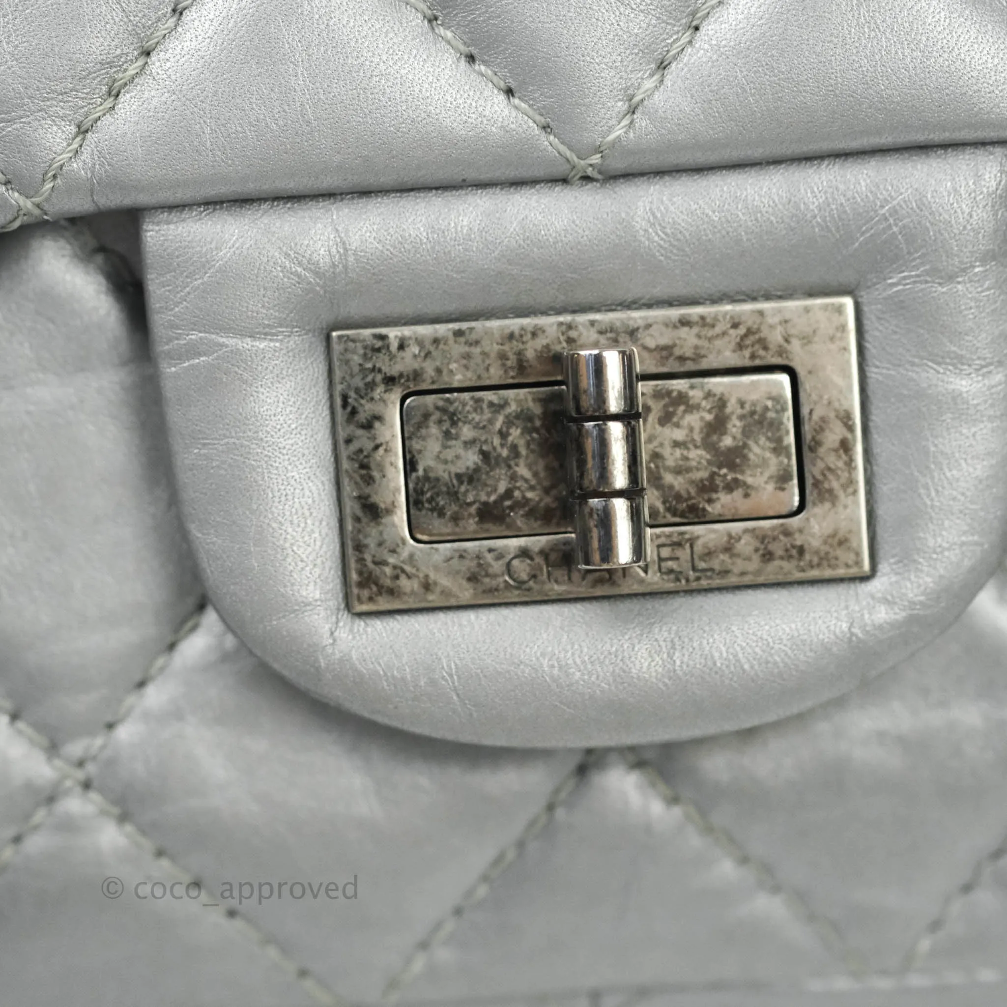 Chanel Reissue 227 Quilted Aged Calfskin Silver Ruthenium Hardware