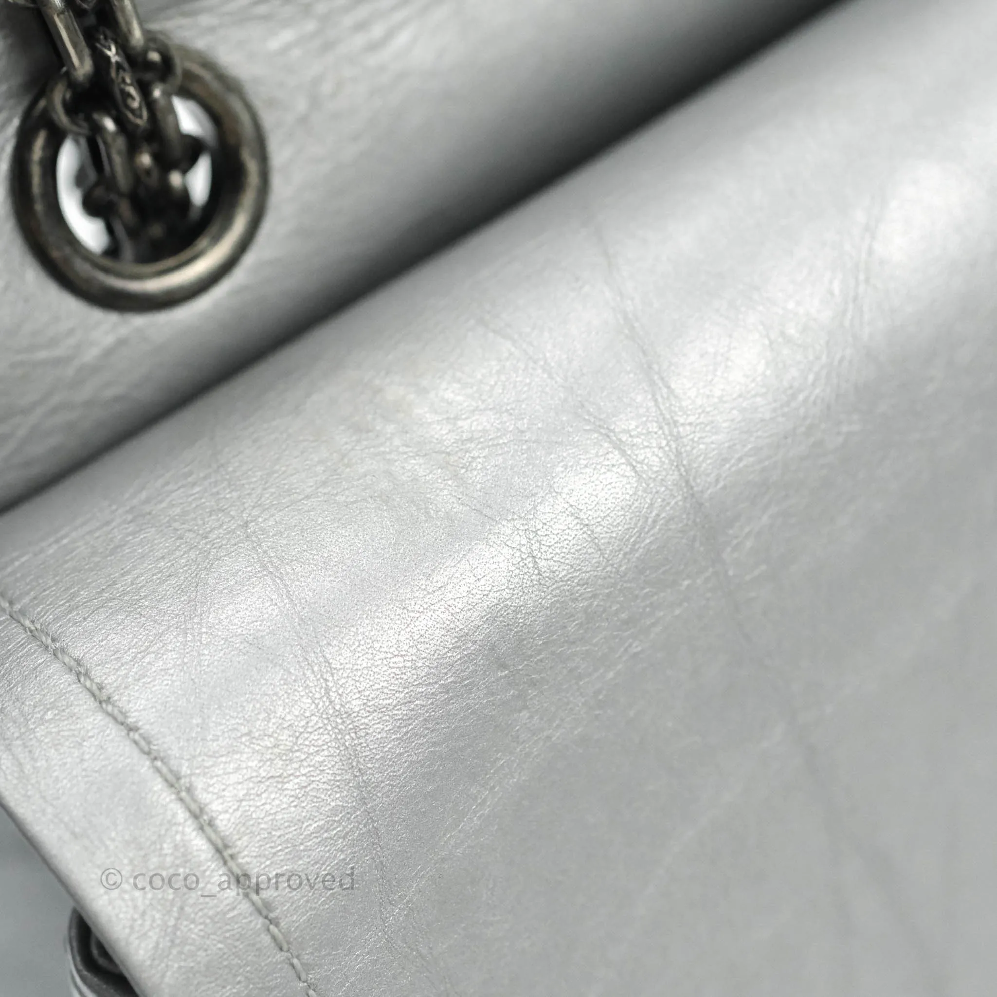 Chanel Reissue 227 Quilted Aged Calfskin Silver Ruthenium Hardware
