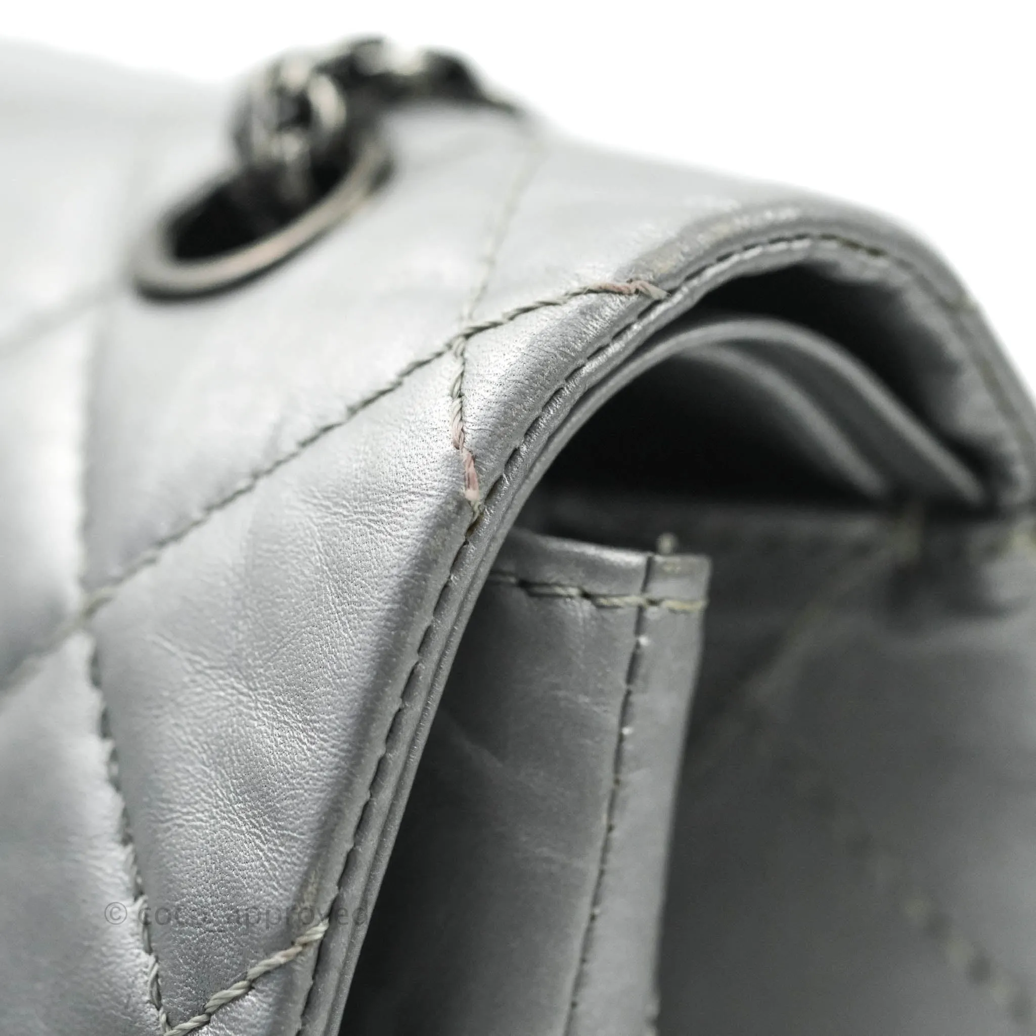 Chanel Reissue 227 Quilted Aged Calfskin Silver Ruthenium Hardware
