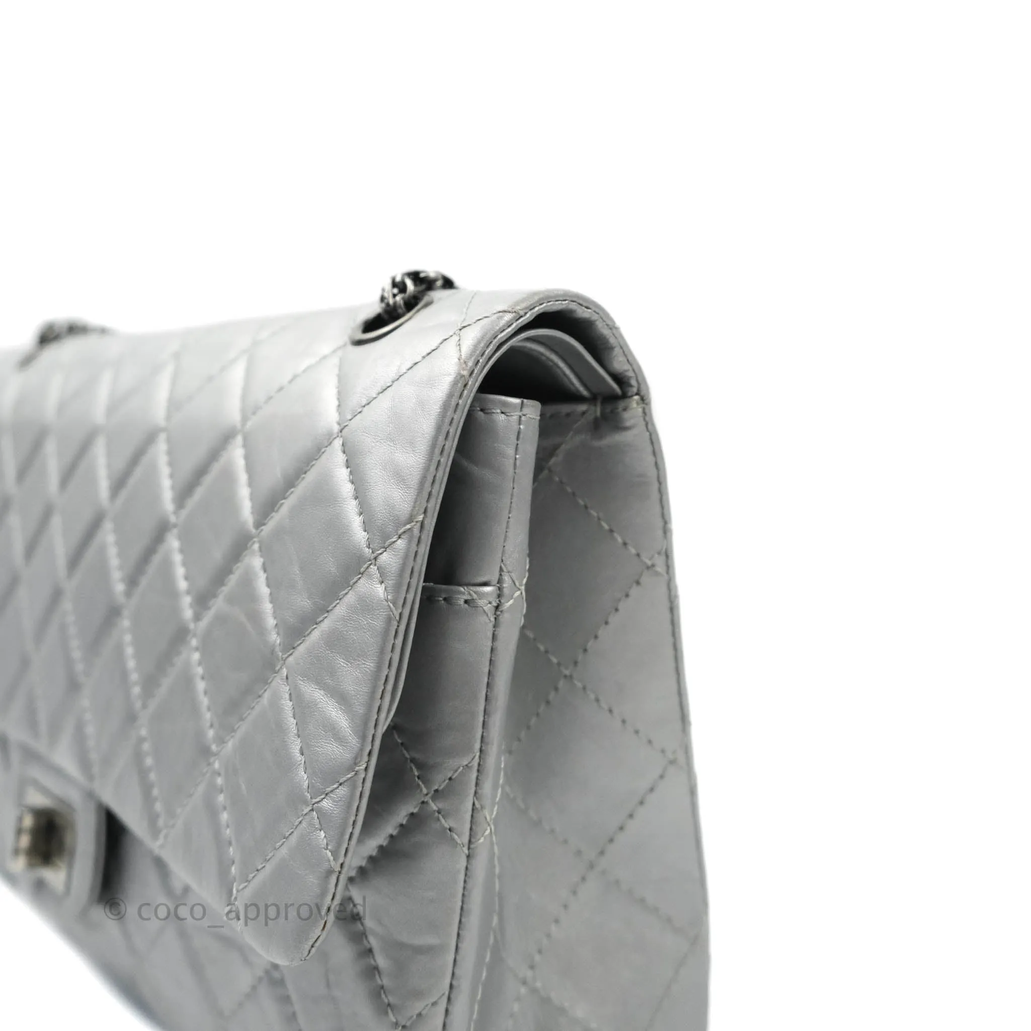 Chanel Reissue 227 Quilted Aged Calfskin Silver Ruthenium Hardware