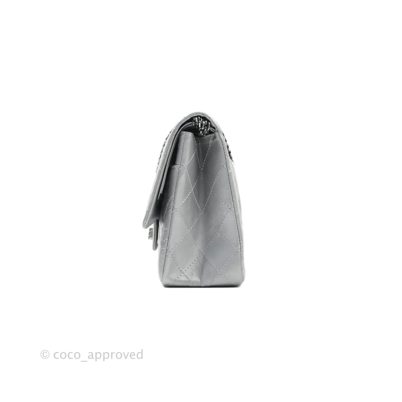 Chanel Reissue 227 Quilted Aged Calfskin Silver Ruthenium Hardware