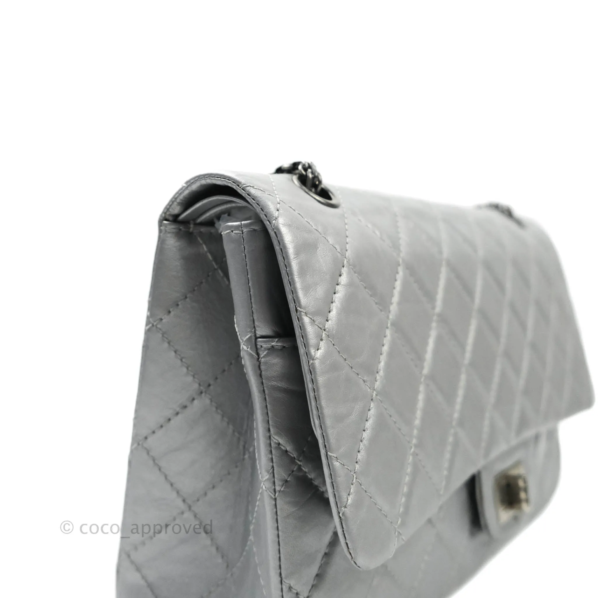 Chanel Reissue 227 Quilted Aged Calfskin Silver Ruthenium Hardware