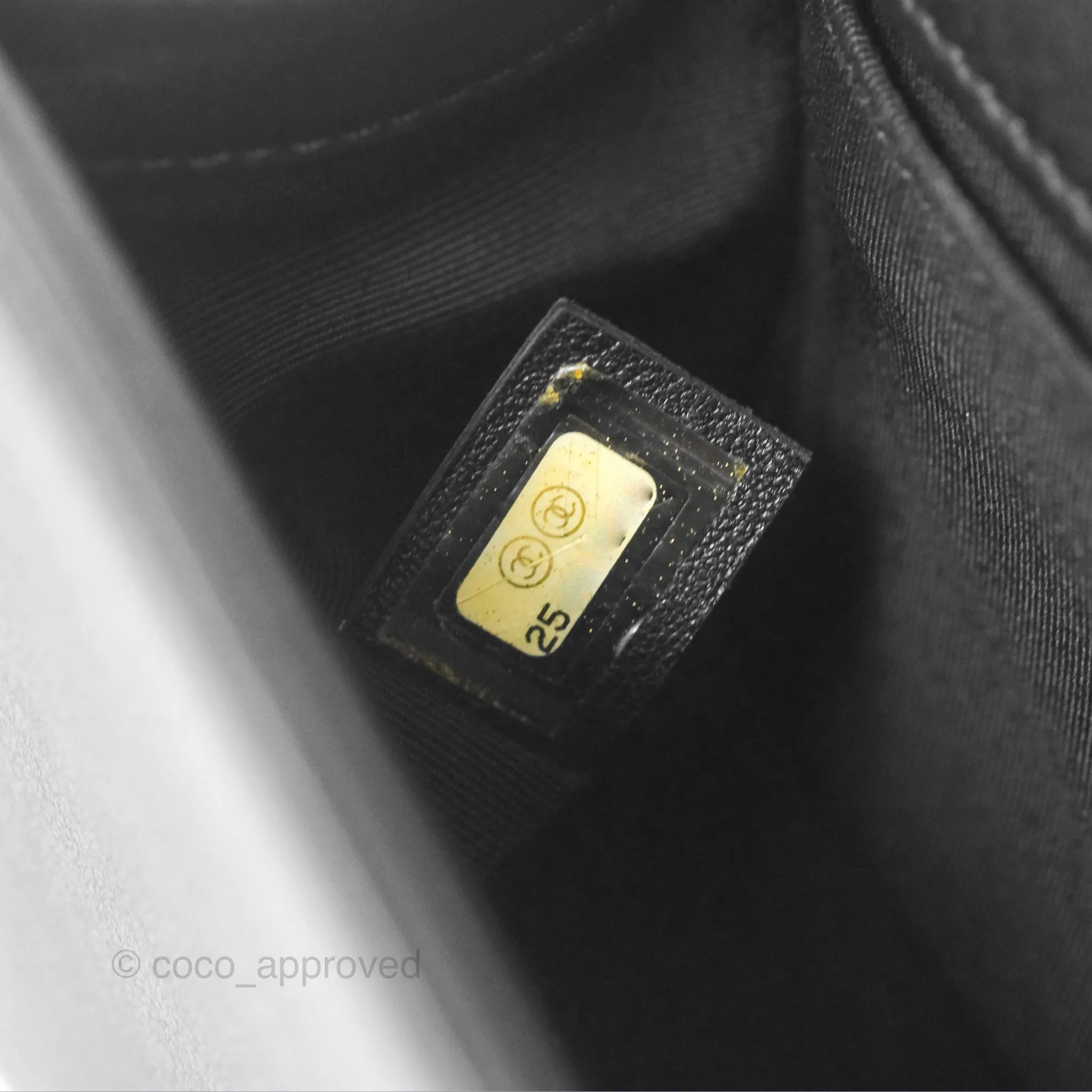 Chanel Small Boy Black Calfskin Aged Gold Hardware