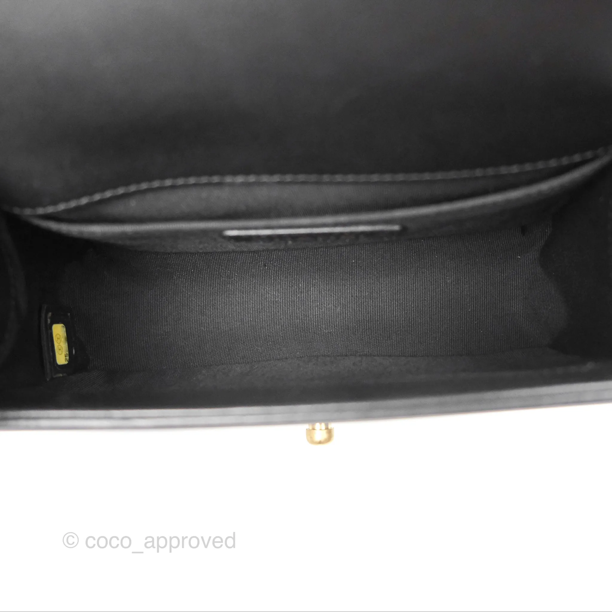 Chanel Small Boy Black Calfskin Aged Gold Hardware