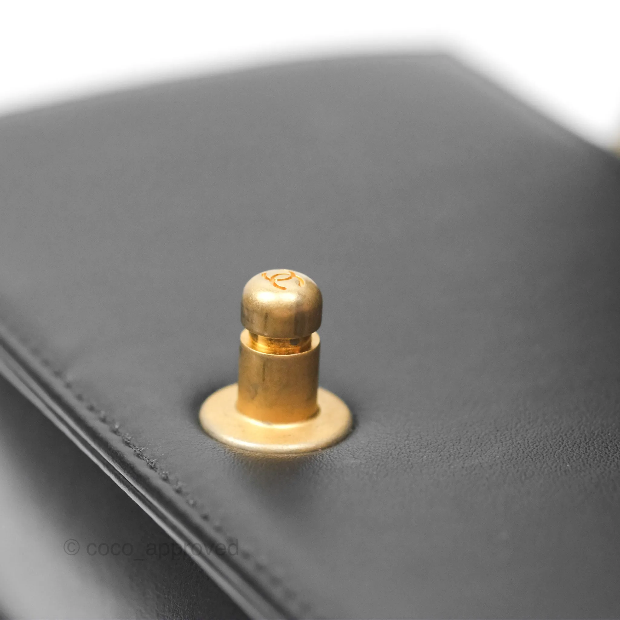 Chanel Small Boy Black Calfskin Aged Gold Hardware