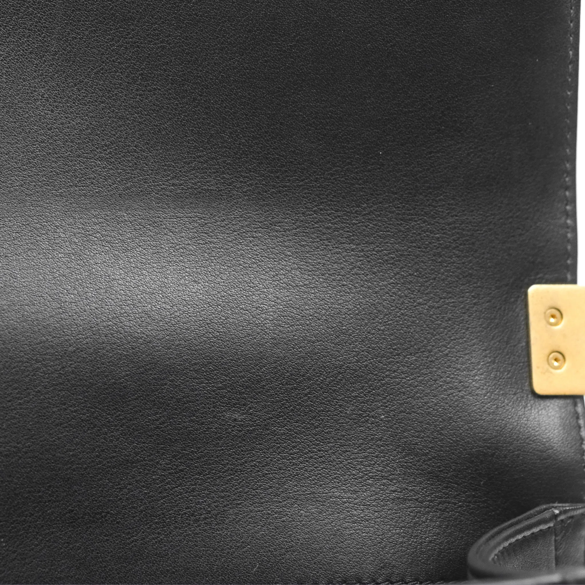 Chanel Small Boy Black Calfskin Aged Gold Hardware