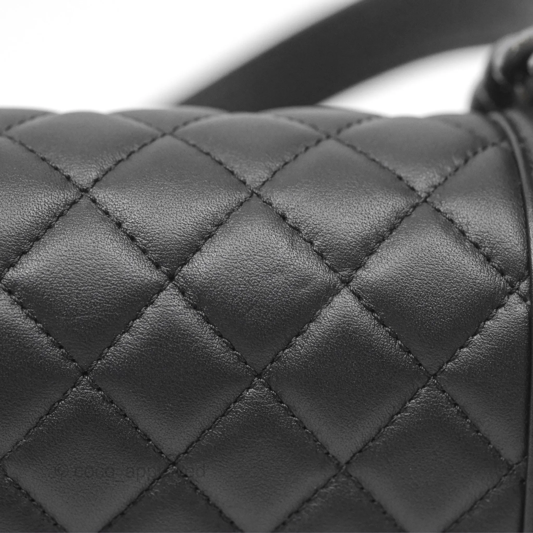 Chanel Small Boy Black Calfskin Ruthenium Hardware