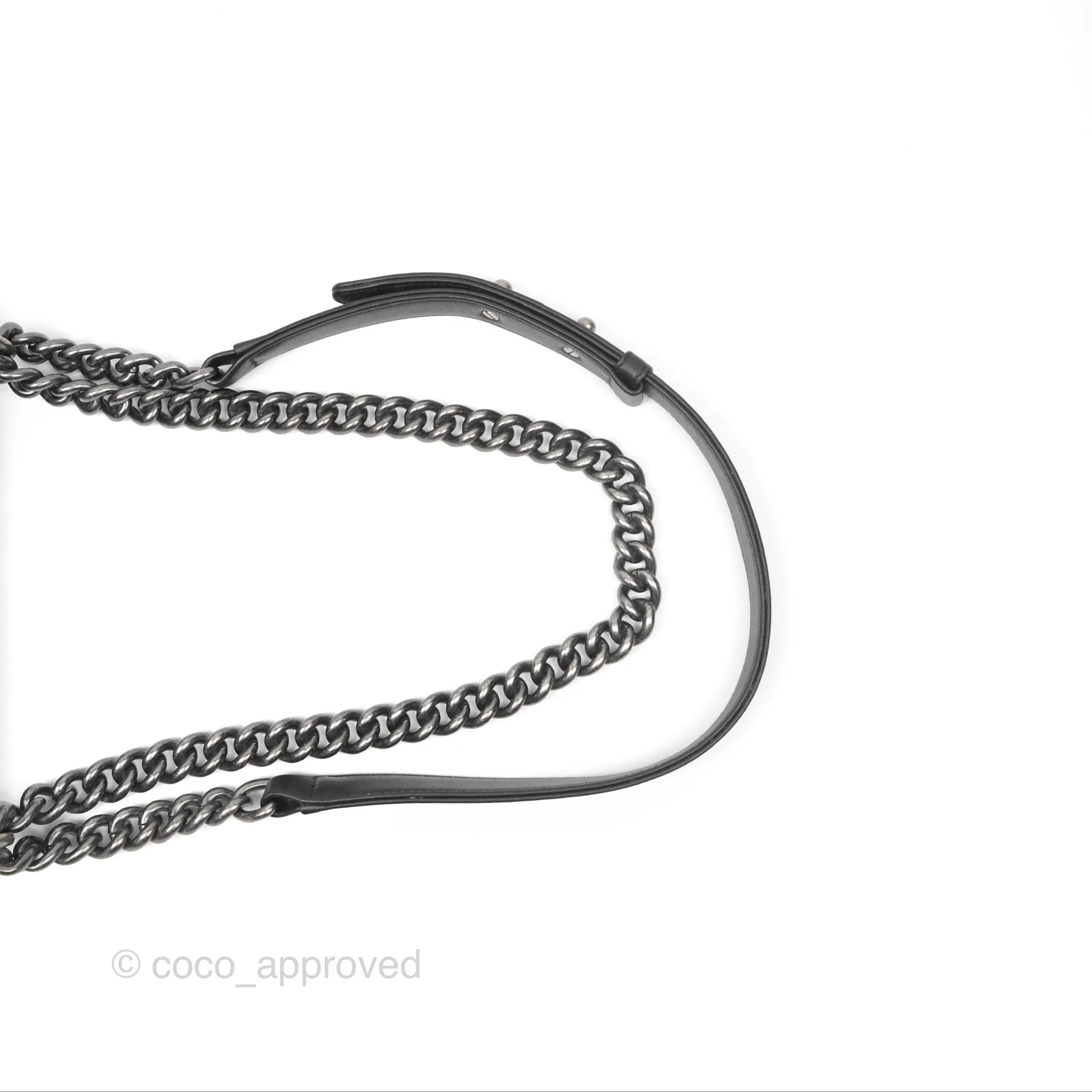 Chanel Small Boy Black Calfskin Ruthenium Hardware