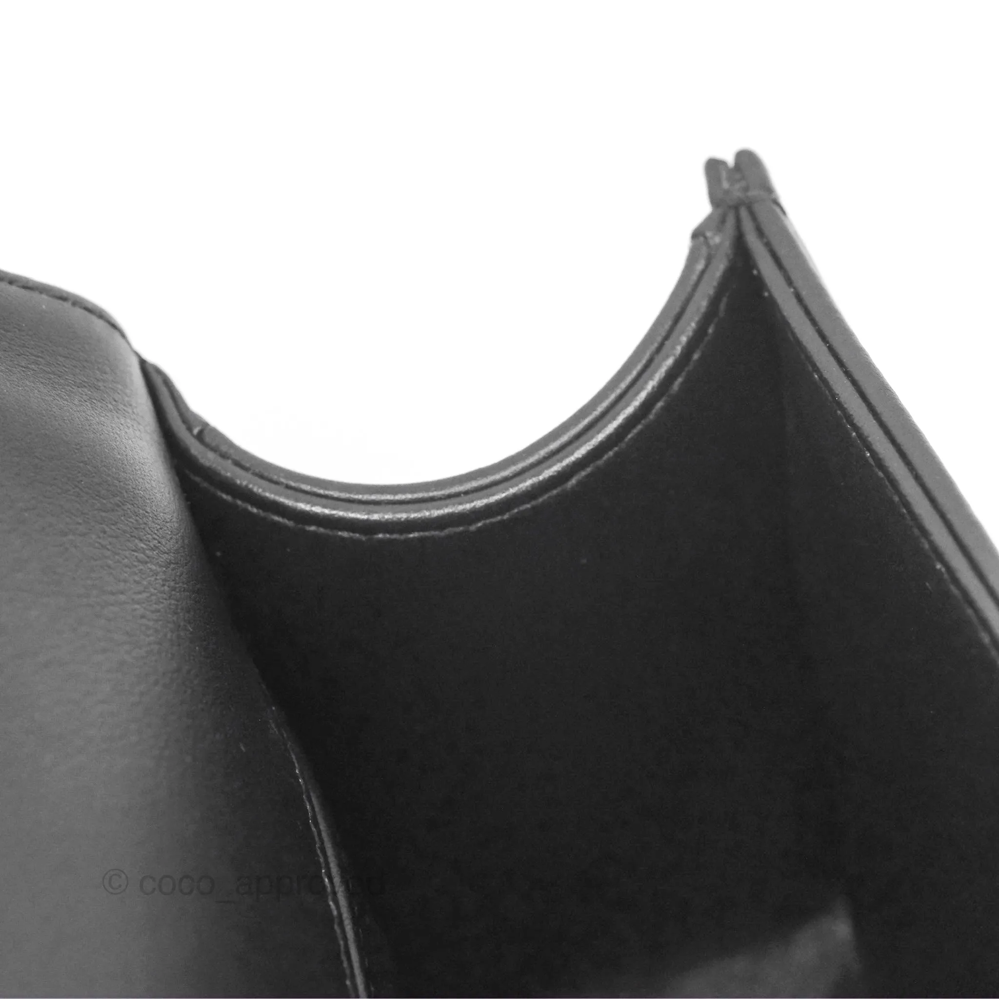 Chanel Small Boy Black Calfskin Ruthenium Hardware