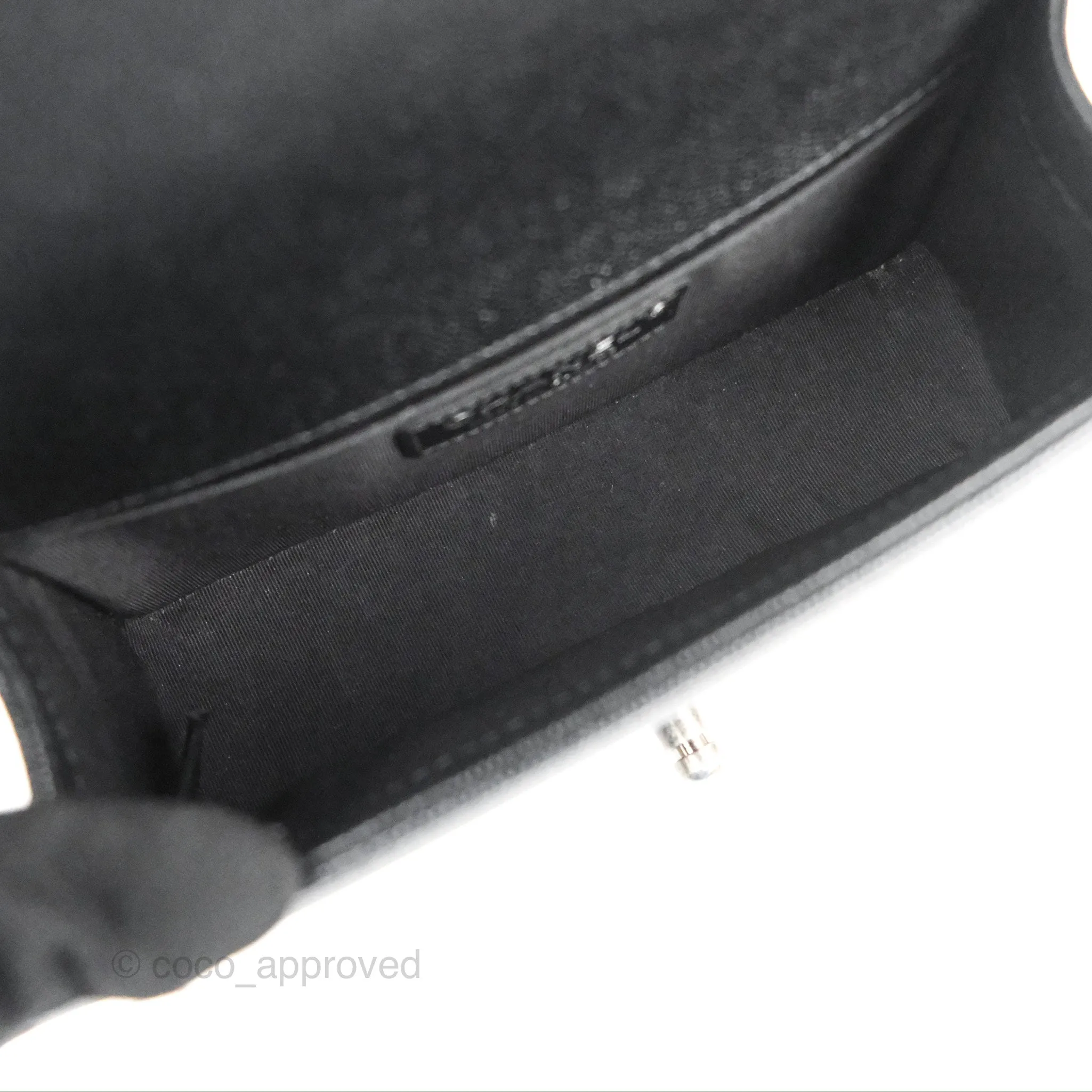 Chanel Small Boy Black Caviar Ruthenium Hardware