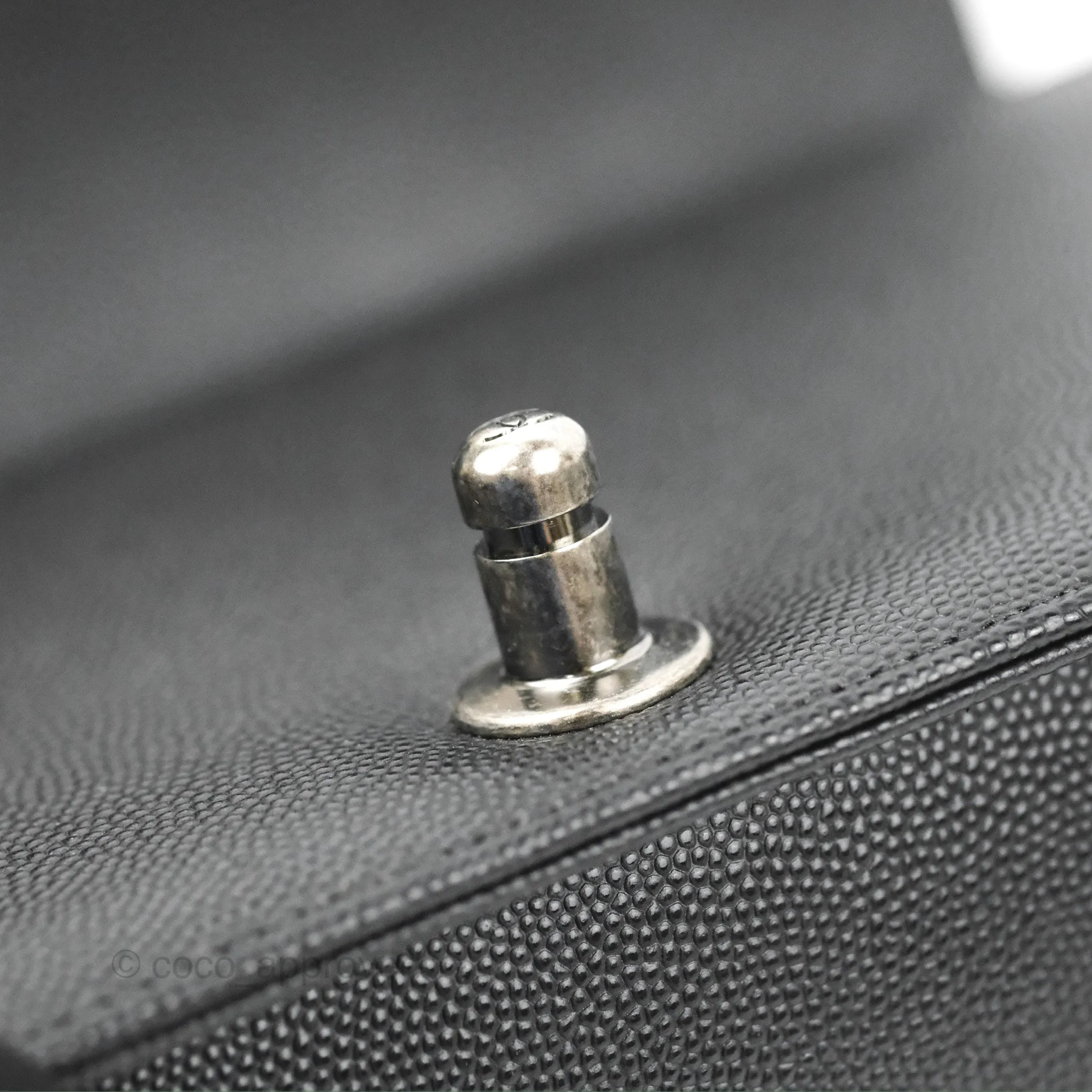 Chanel Small Boy Black Caviar Ruthenium Hardware