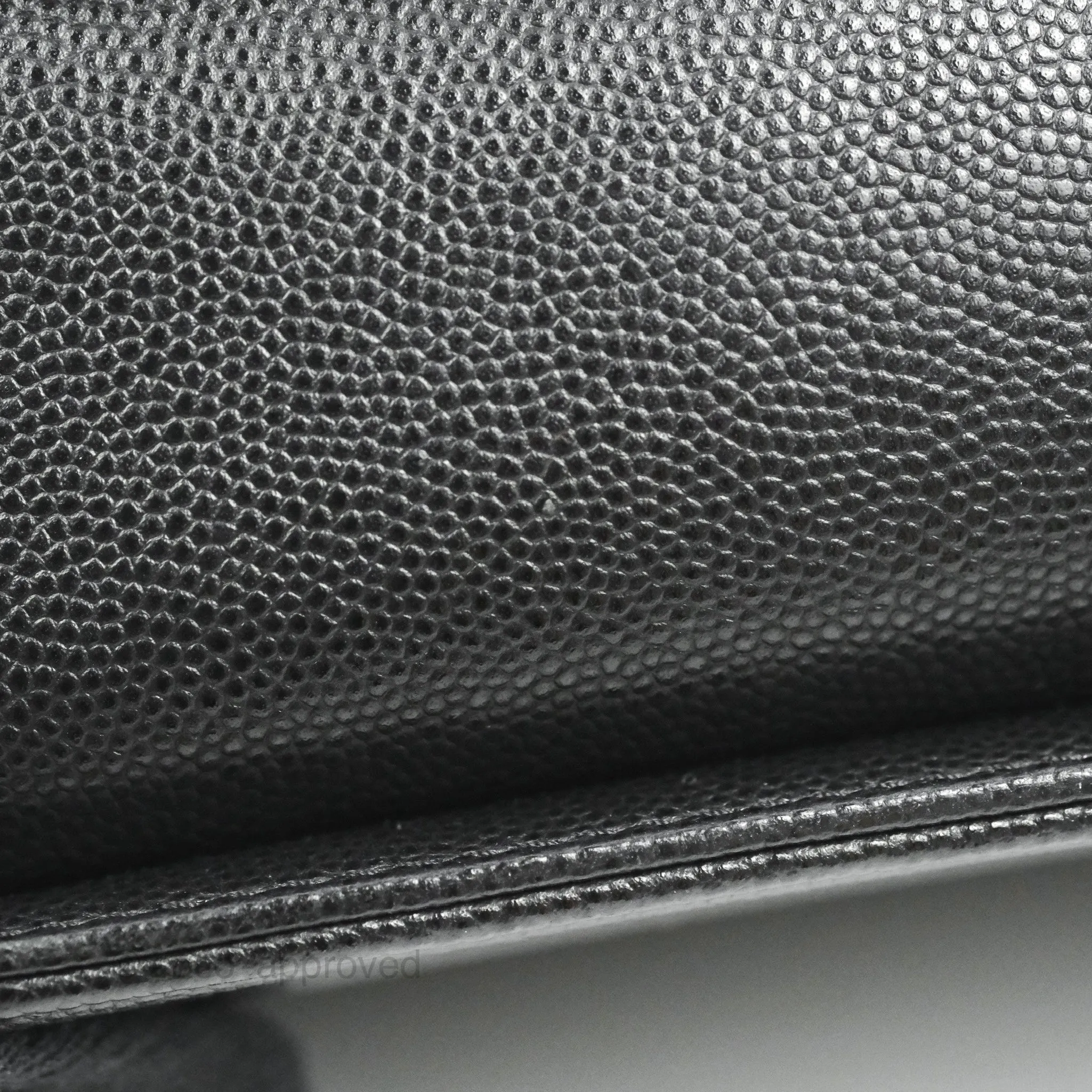 Chanel Small Boy Chevron Black Caviar Ruthenium Hardware