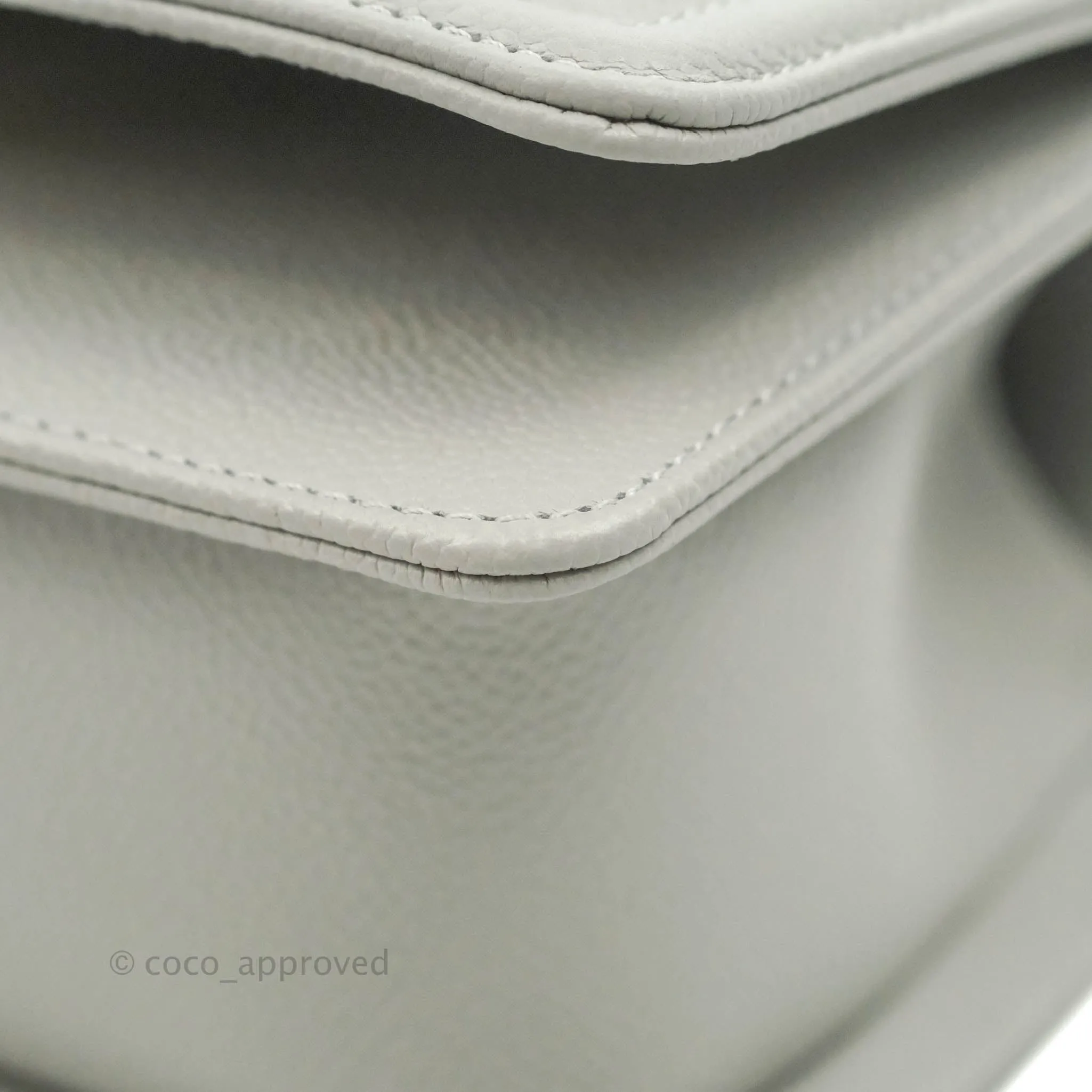 Chanel Small Boy Grey Caviar Gold Hardware