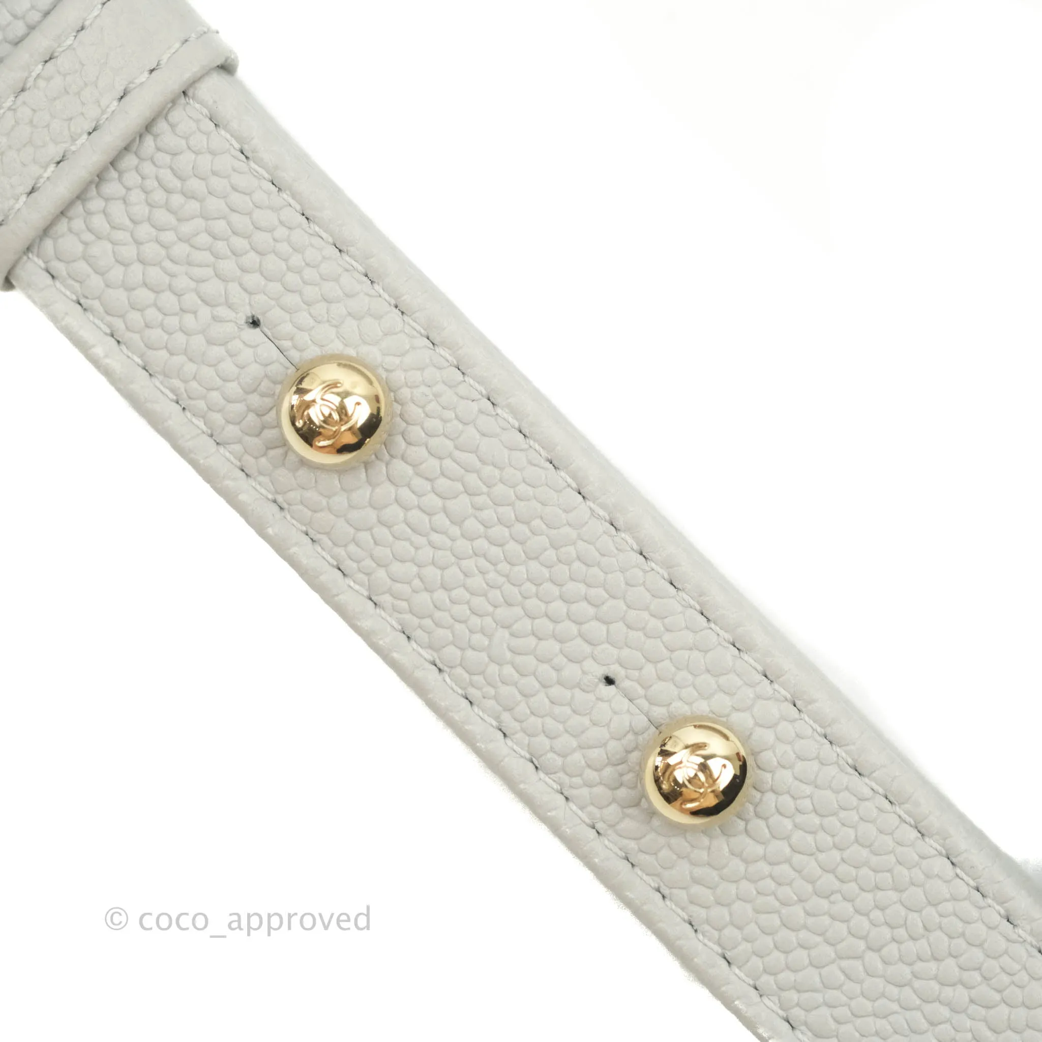 Chanel Small Boy Grey Caviar Gold Hardware