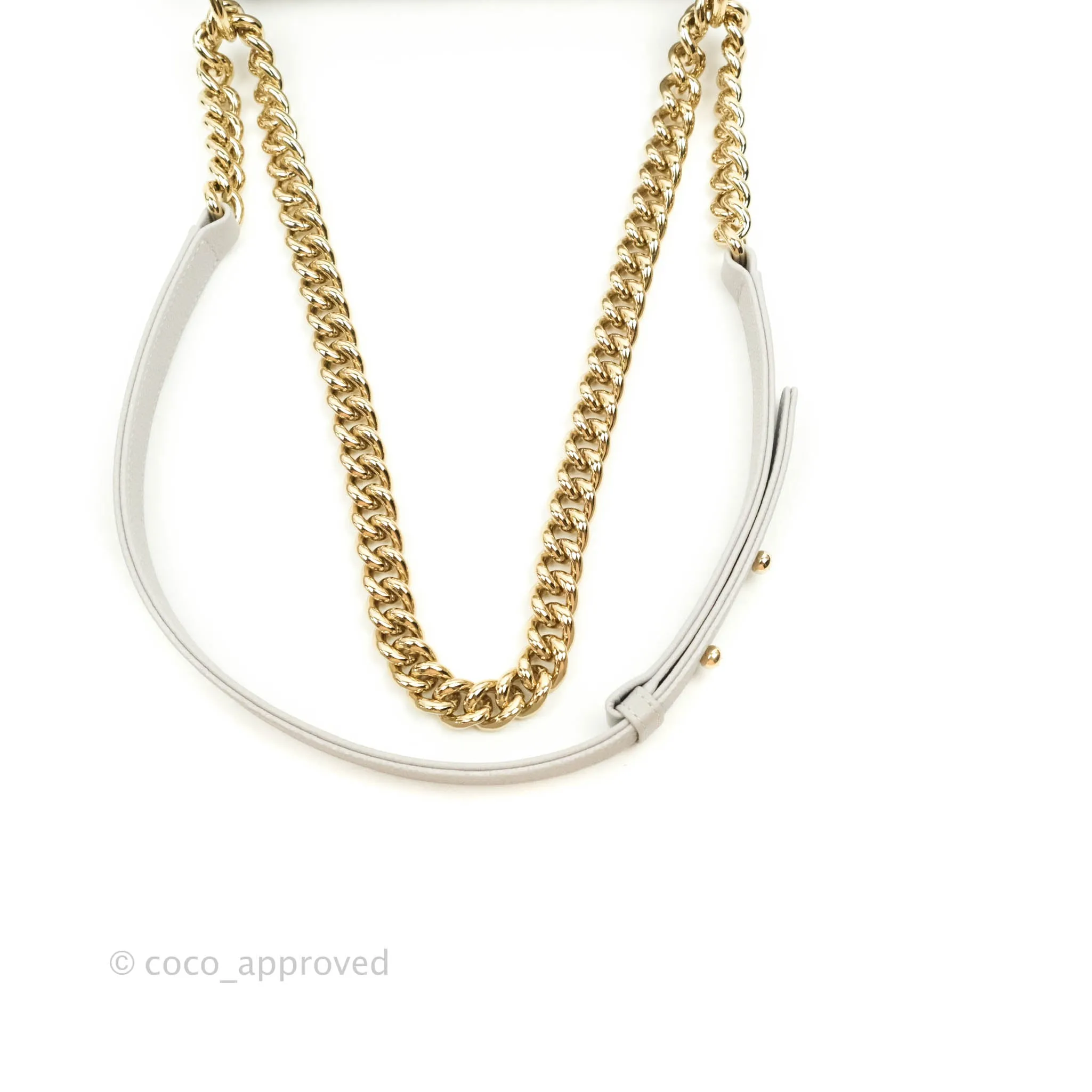 Chanel Small Boy Grey Caviar Gold Hardware
