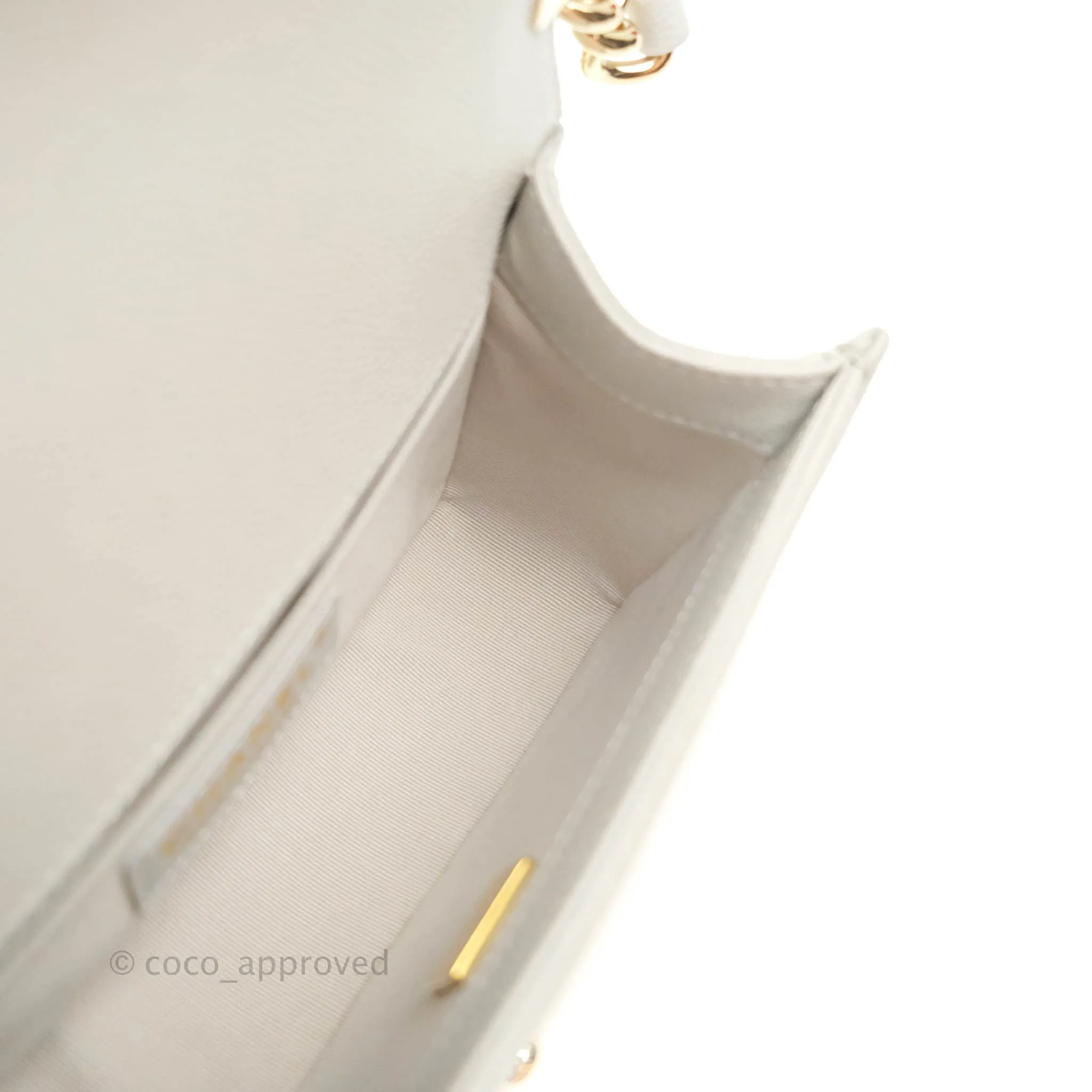 Chanel Small Boy Grey Caviar Gold Hardware