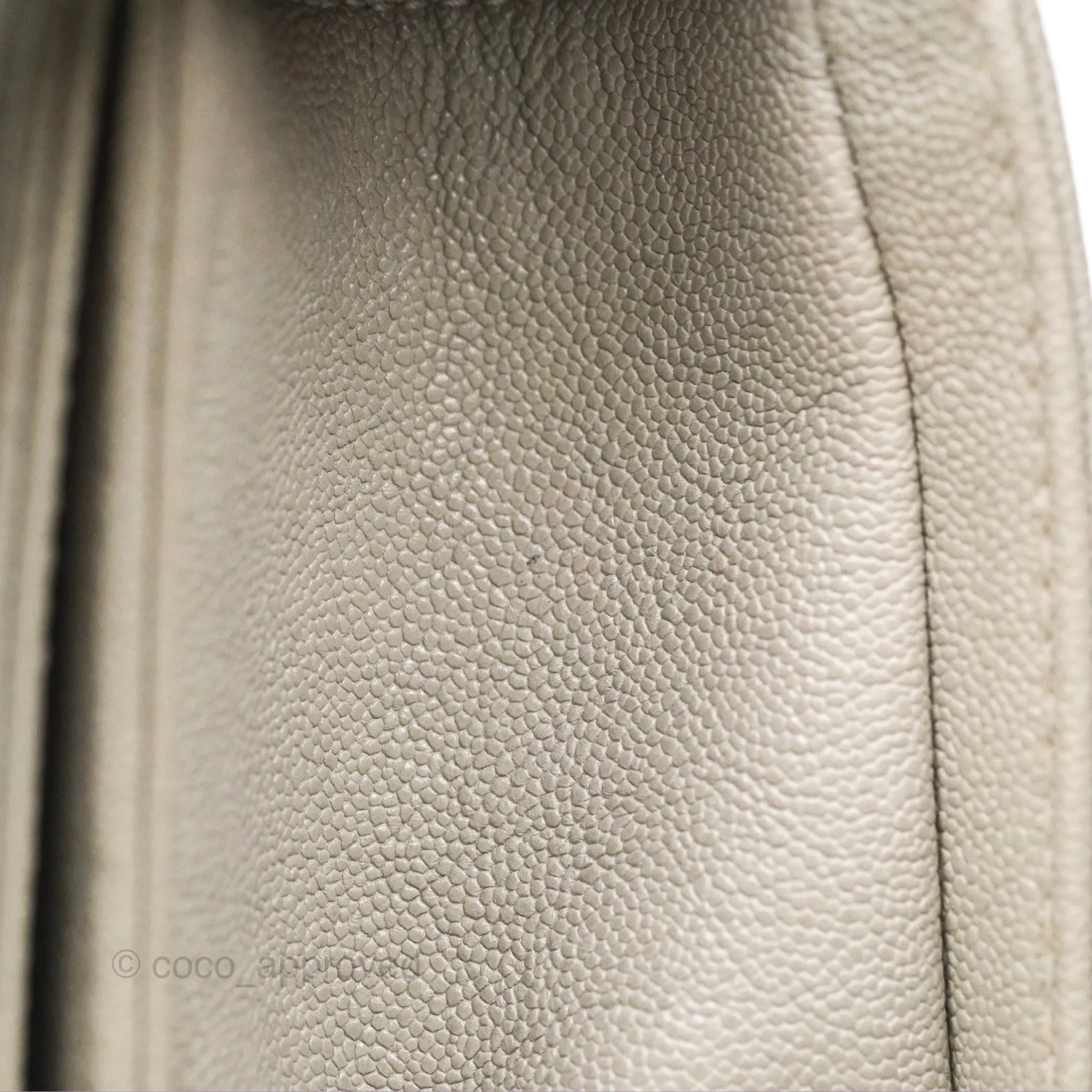 Chanel Small Boy Grey Caviar Silver Hardware