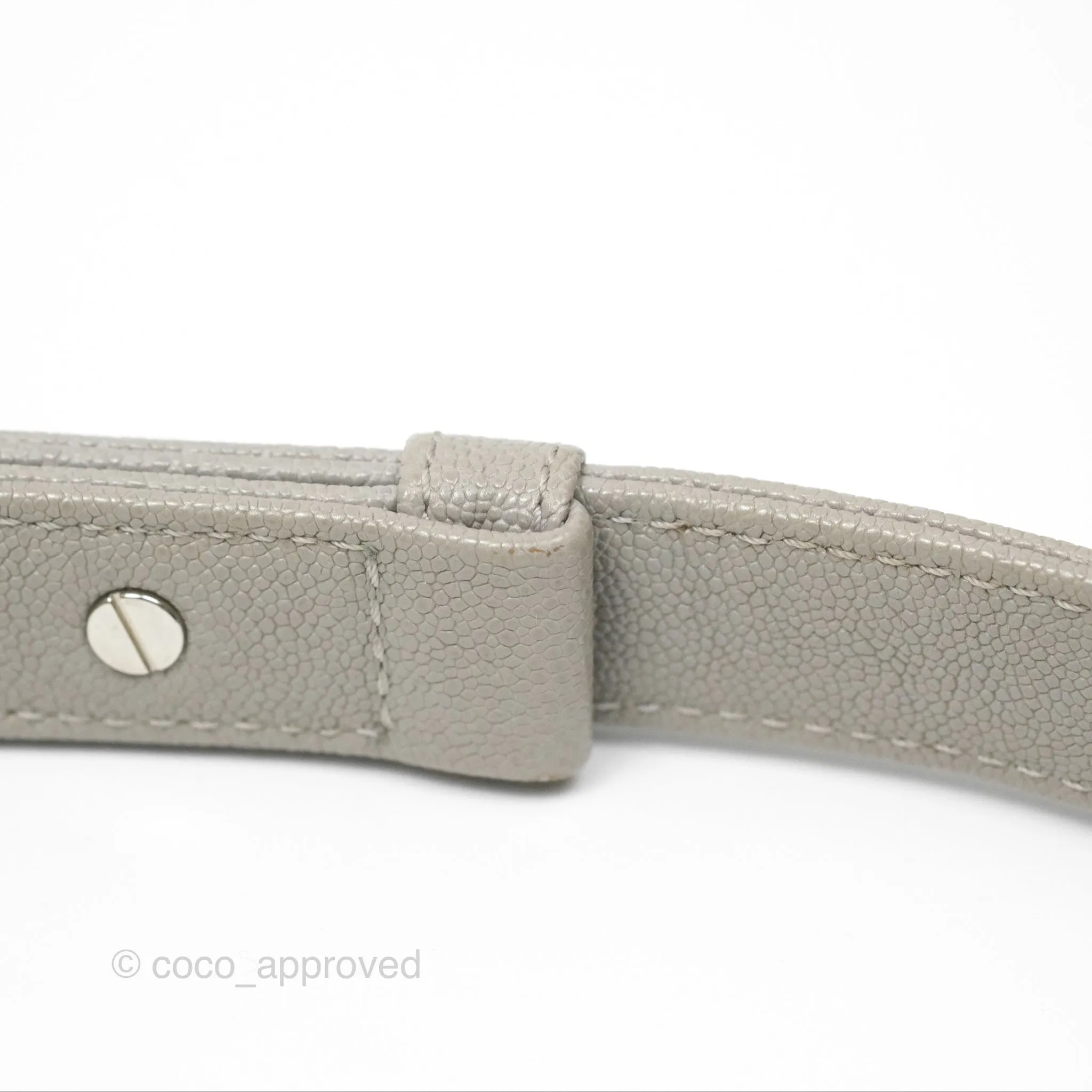 Chanel Small Boy Grey Caviar Silver Hardware