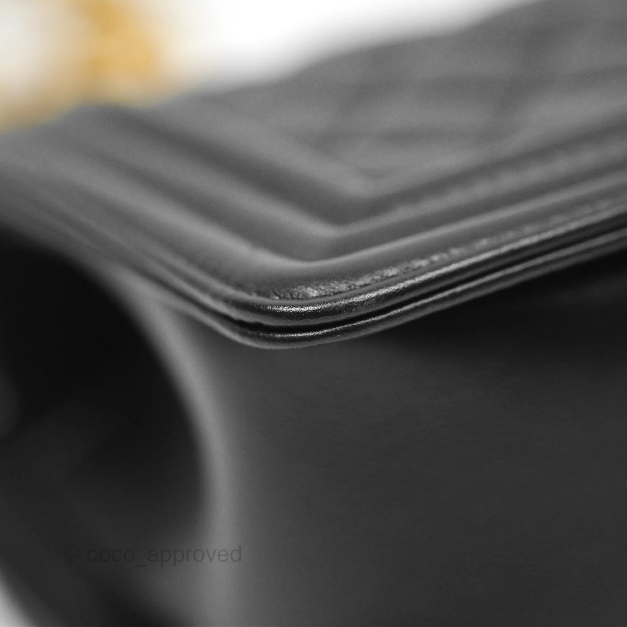 Chanel Small Boy Quilted Black Calfskin Aged Gold Hardware