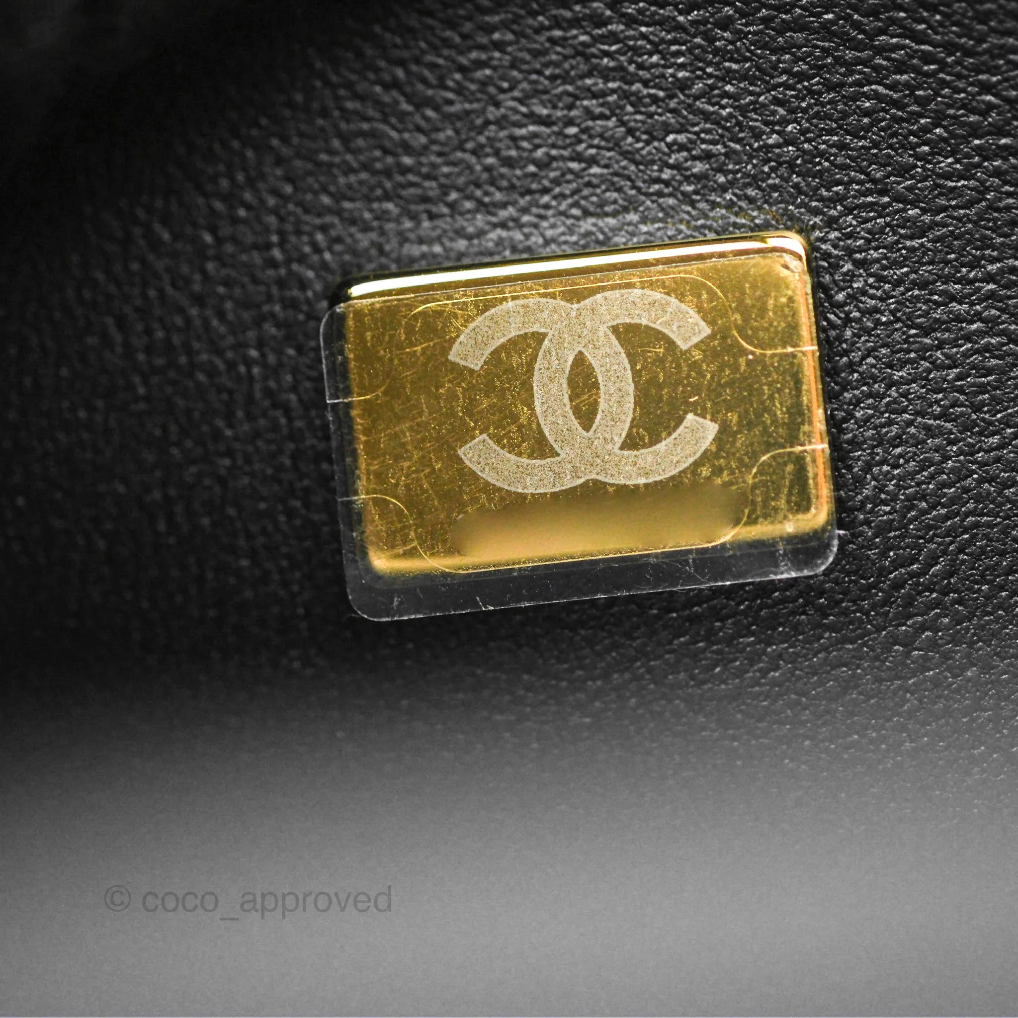 Chanel Small Boy Quilted Black Calfskin Aged Gold Hardware