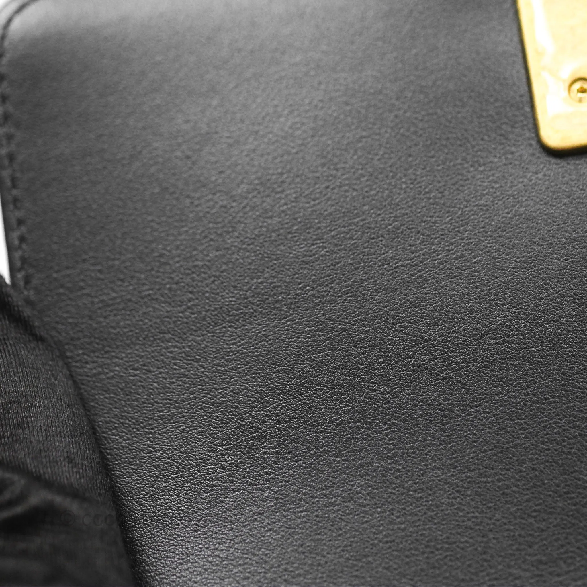 Chanel Small Boy Quilted Black Calfskin Aged Gold Hardware