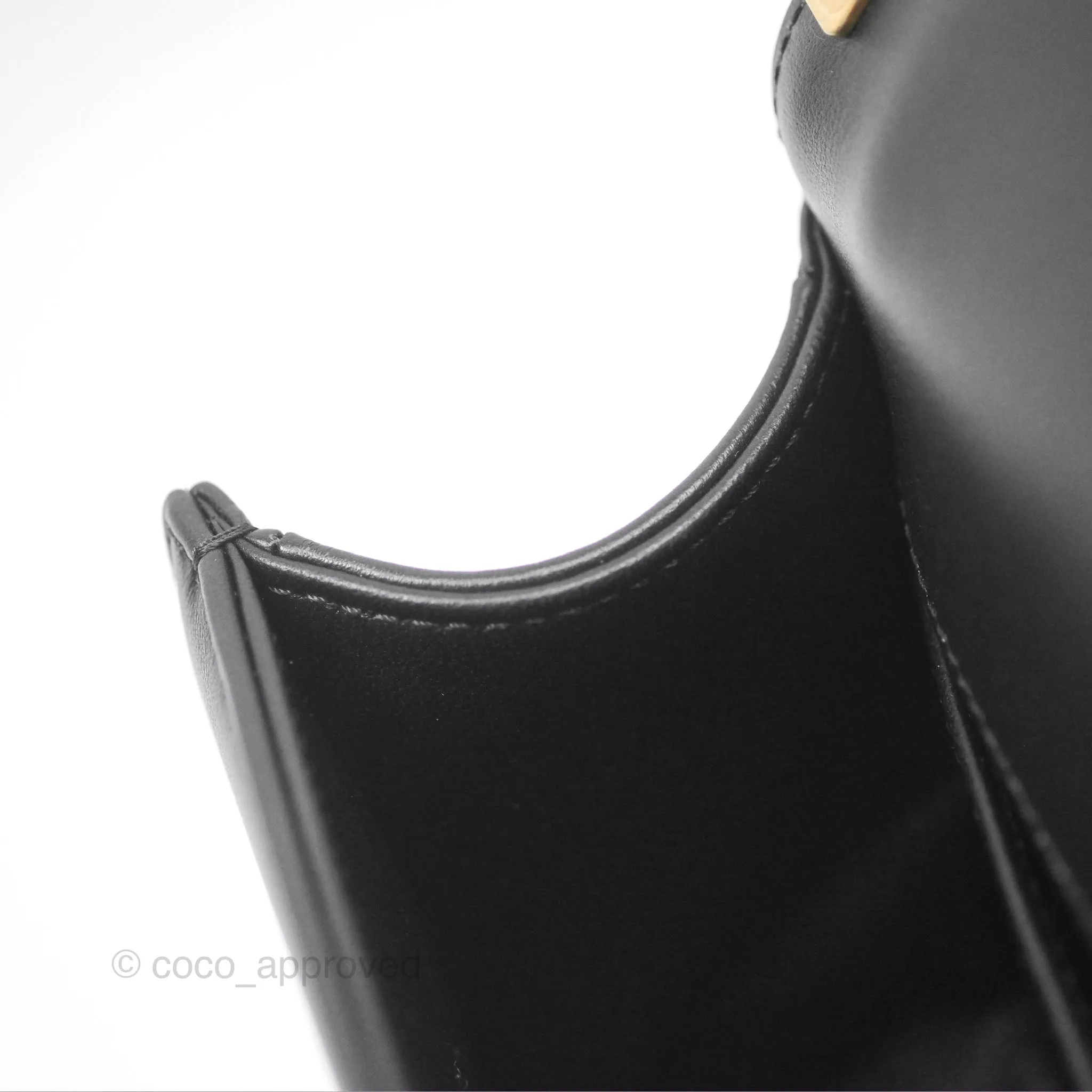 Chanel Small Boy Quilted Black Calfskin Aged Gold Hardware