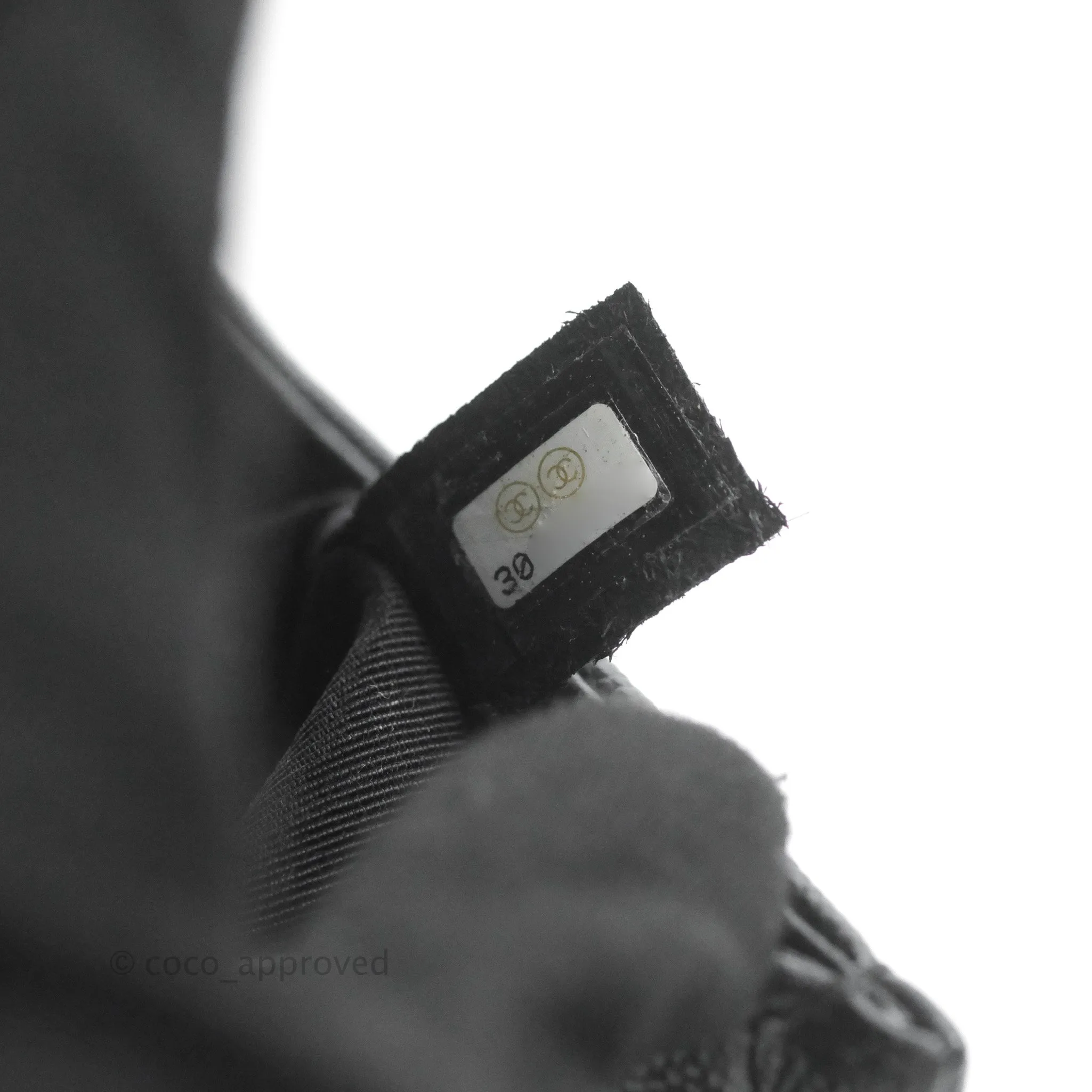 Chanel Small Boy Quilted Black Caviar Ruthenium Hardware