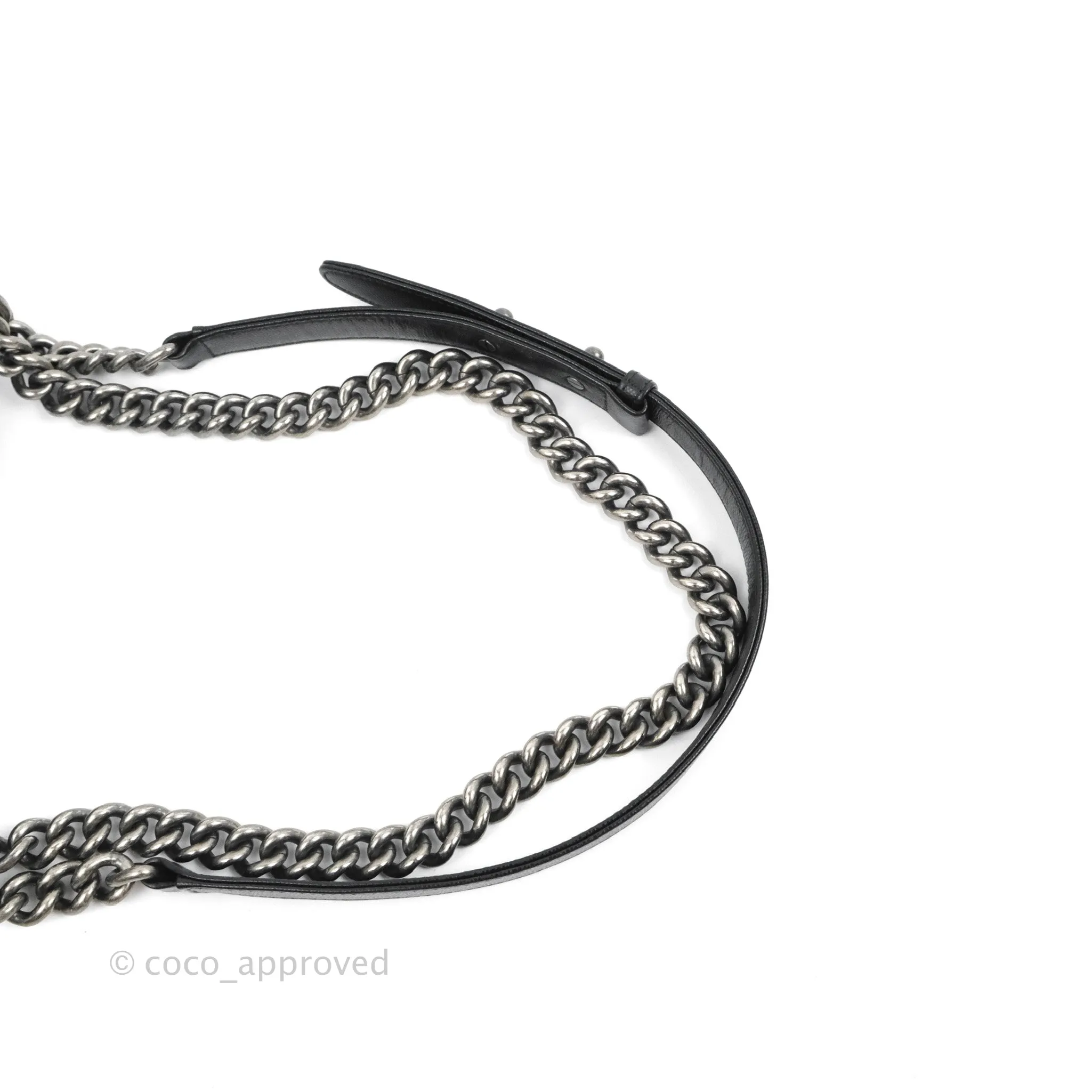 Chanel Small Boy Quilted Black Caviar Ruthenium Hardware