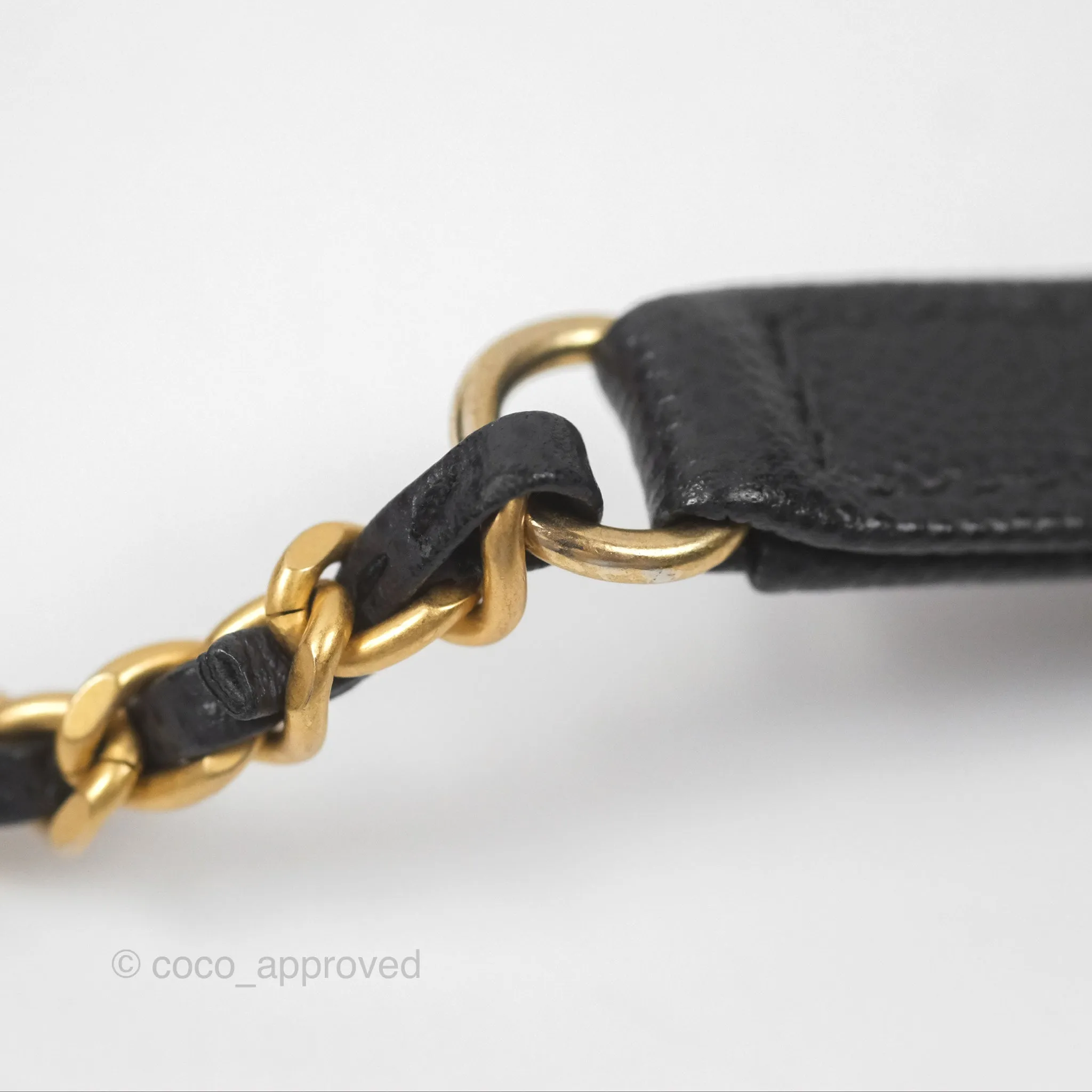 Chanel Small Coco Handle Chevron Dark Grey Caviar Aged Gold Hardware
