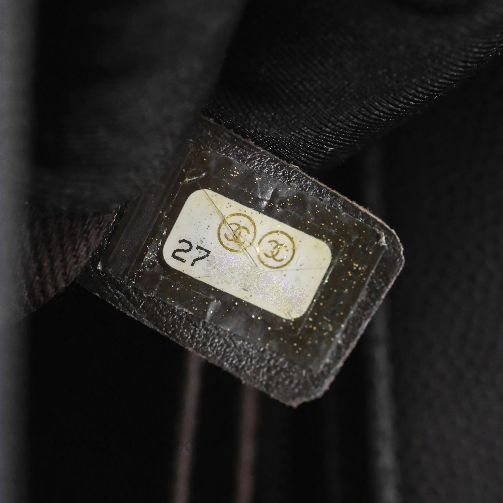 Chanel Small Coco Handle Chevron Dark Grey Caviar Aged Gold Hardware
