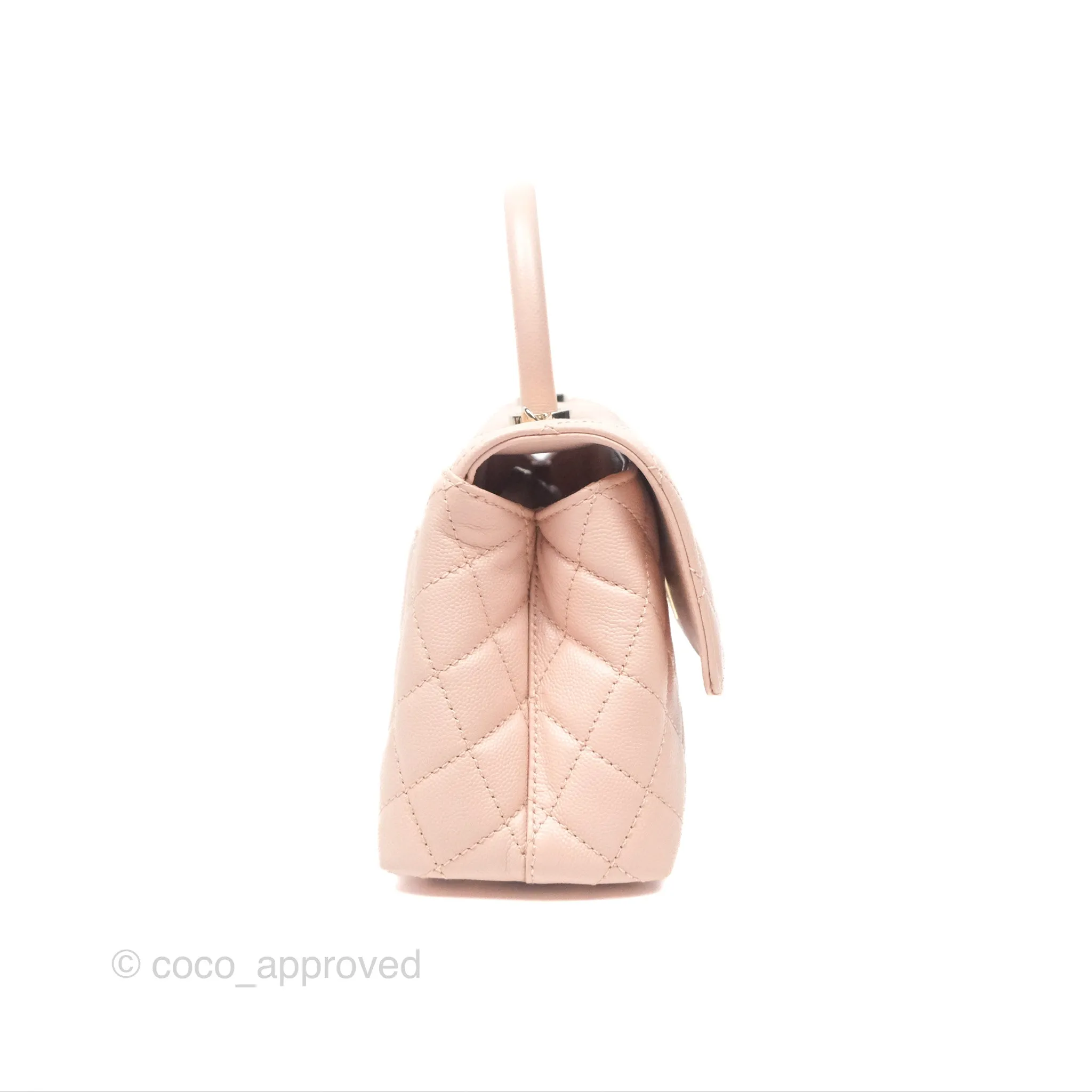 Chanel Small Coco Handle Light Pink Caviar Gold Hardware