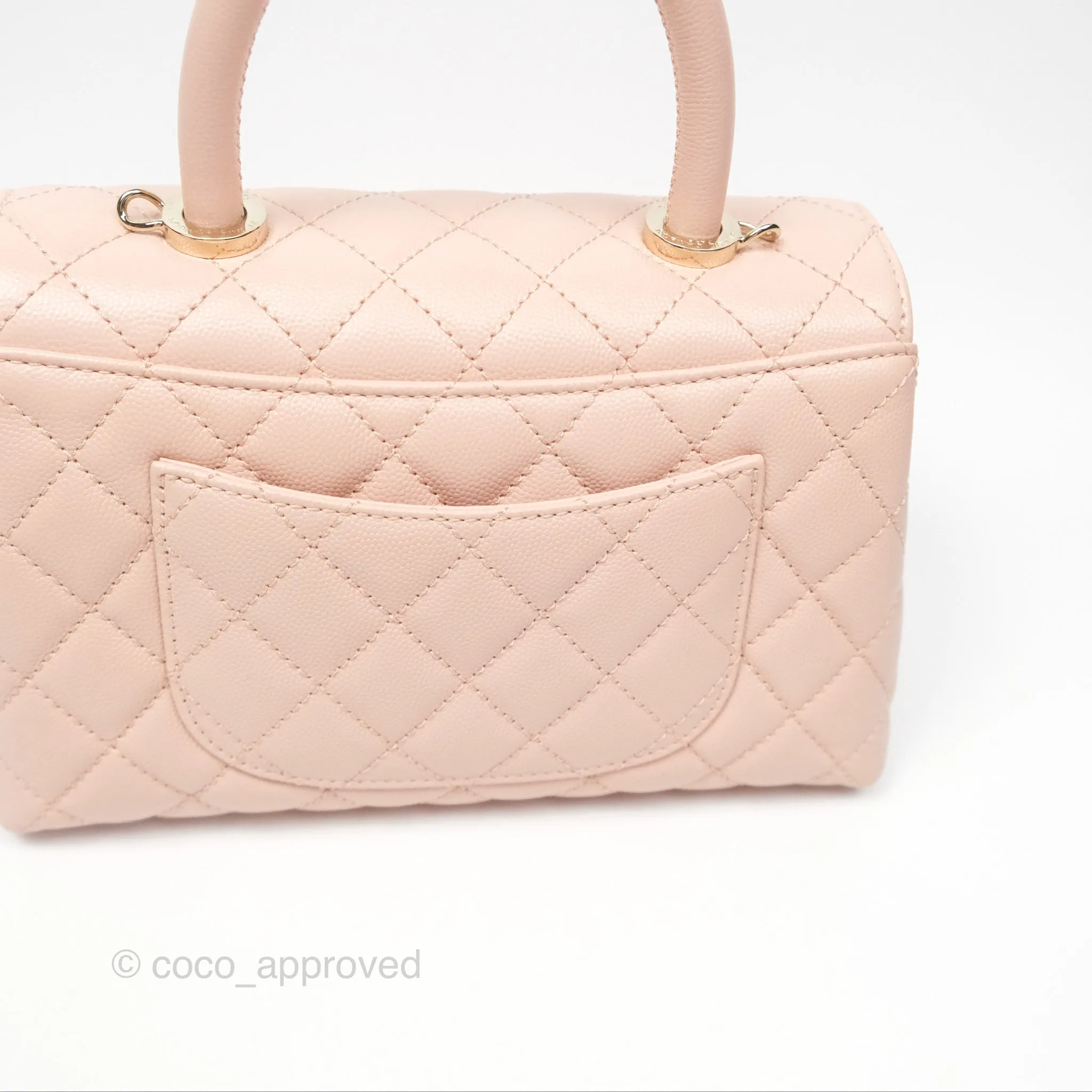 Chanel Small Coco Handle Light Pink Caviar Gold Hardware