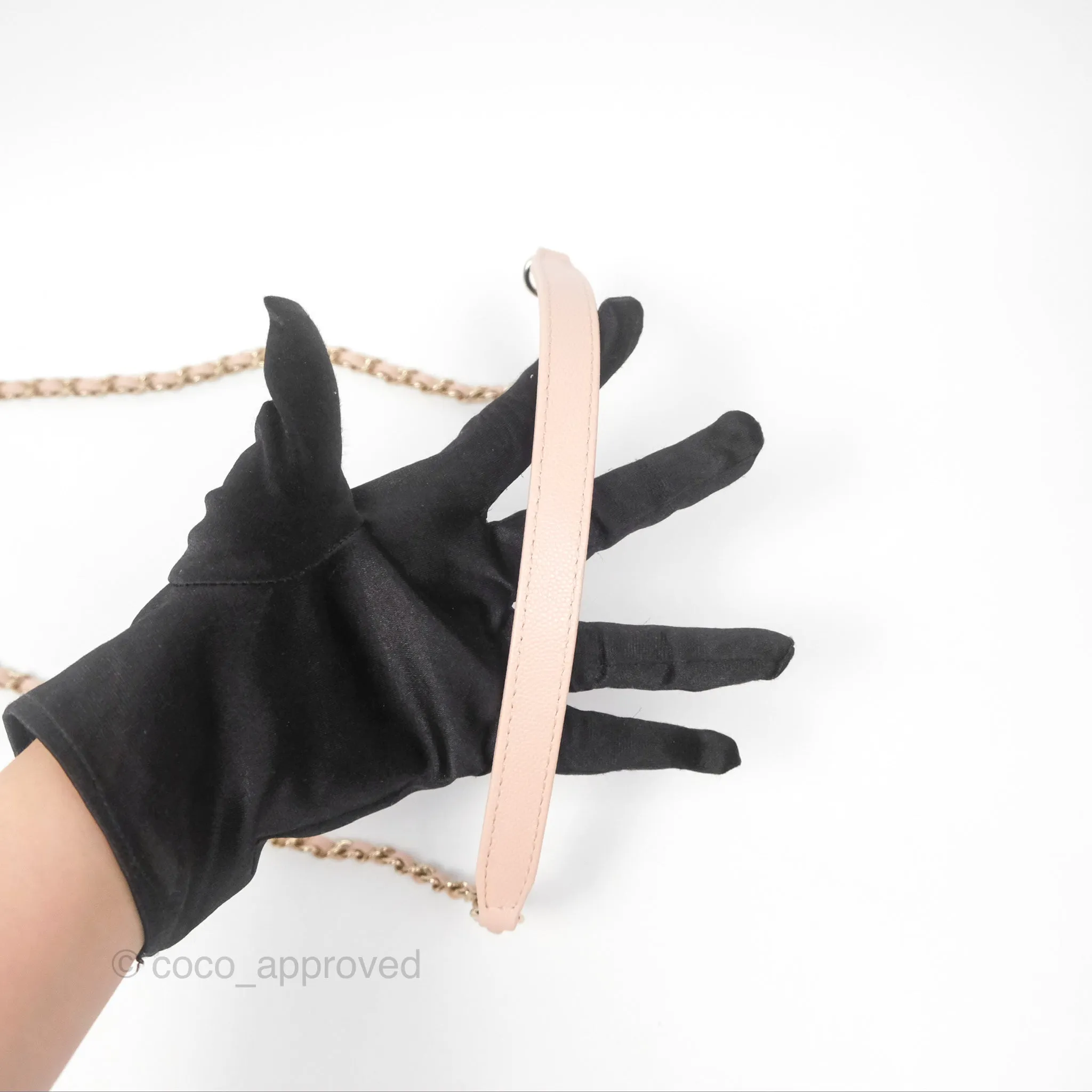 Chanel Small Coco Handle Light Pink Caviar Gold Hardware