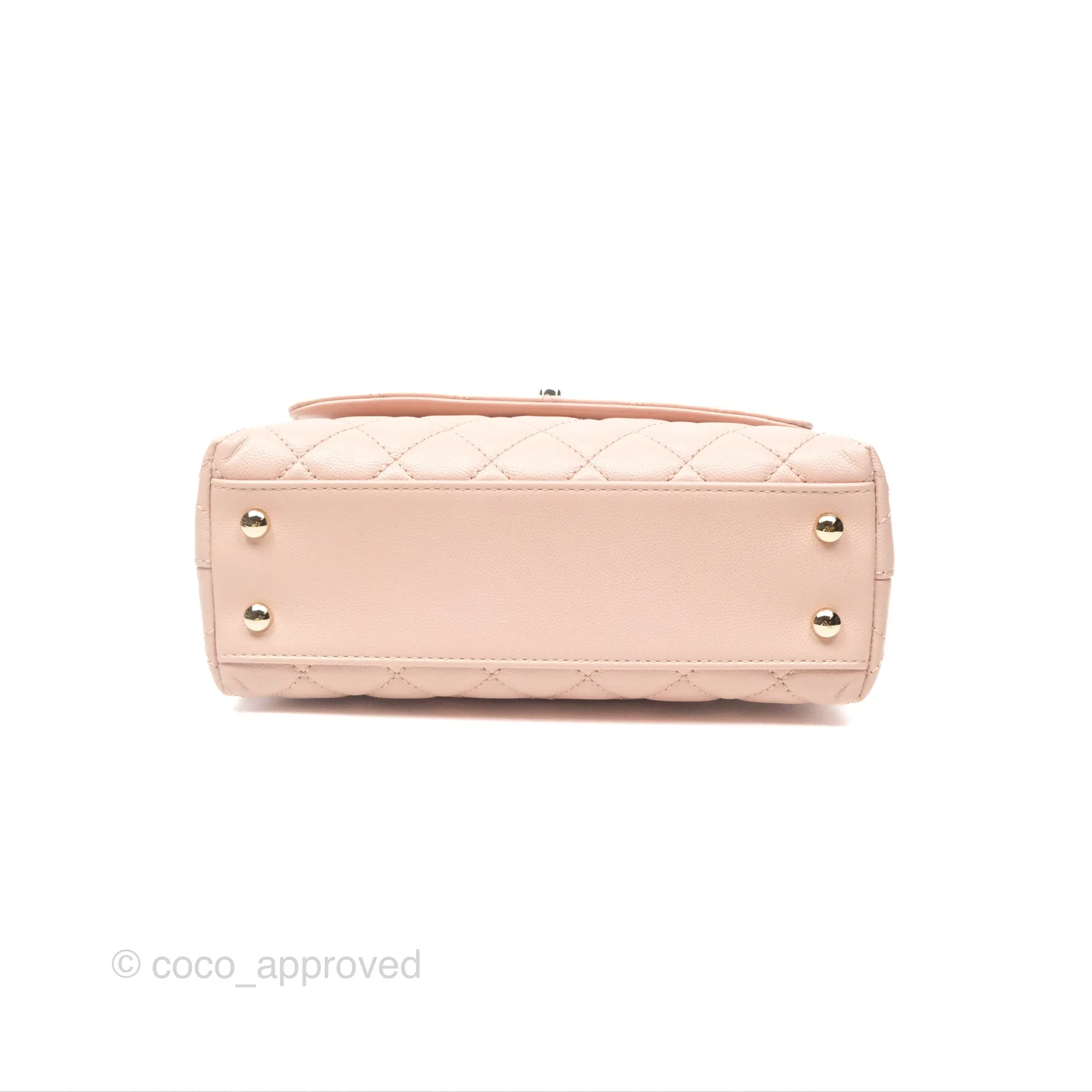 Chanel Small Coco Handle Light Pink Caviar Gold Hardware