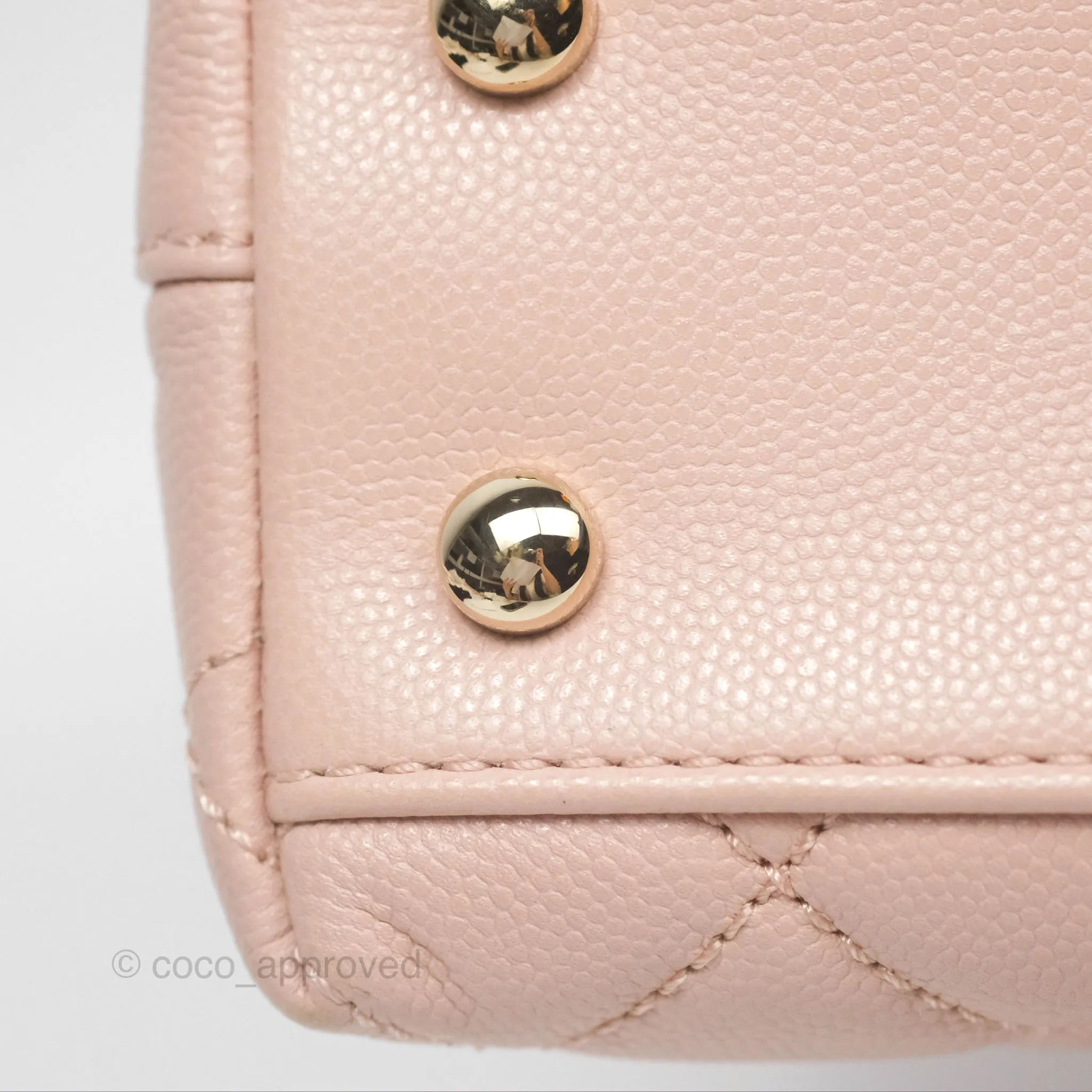 Chanel Small Coco Handle Light Pink Caviar Gold Hardware
