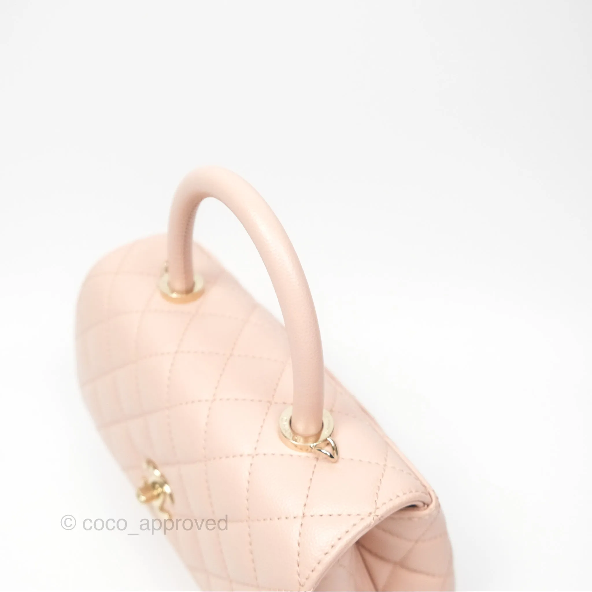 Chanel Small Coco Handle Light Pink Caviar Gold Hardware