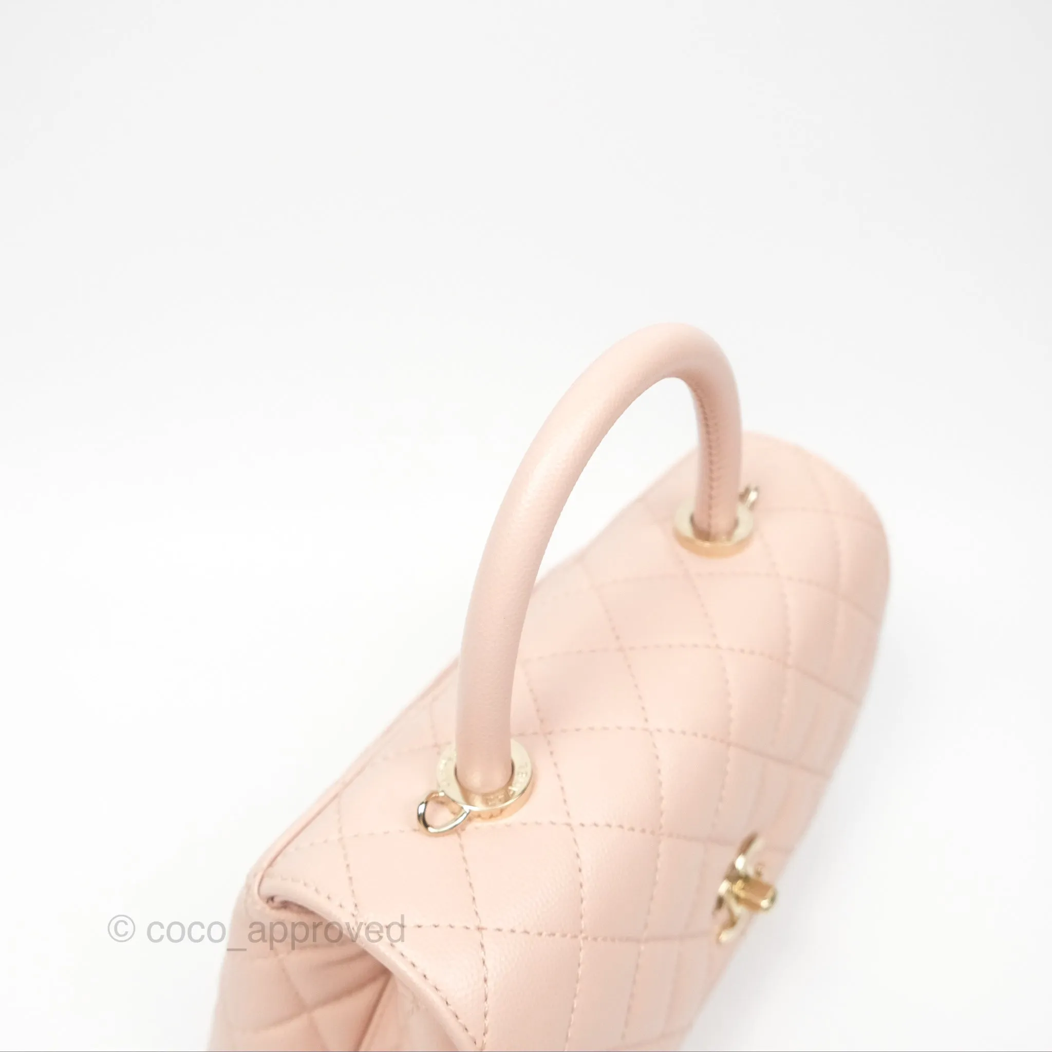 Chanel Small Coco Handle Light Pink Caviar Gold Hardware