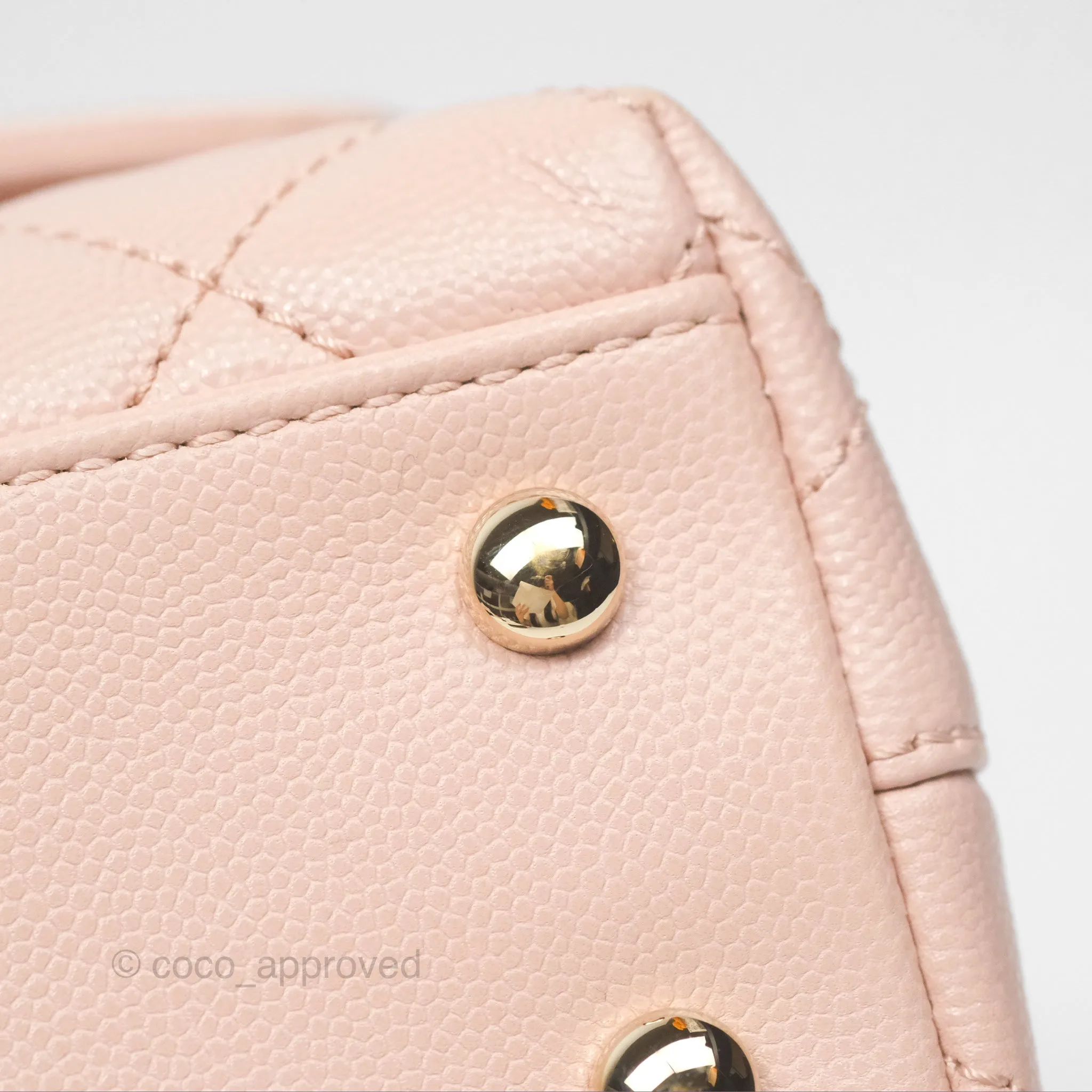 Chanel Small Coco Handle Light Pink Caviar Gold Hardware