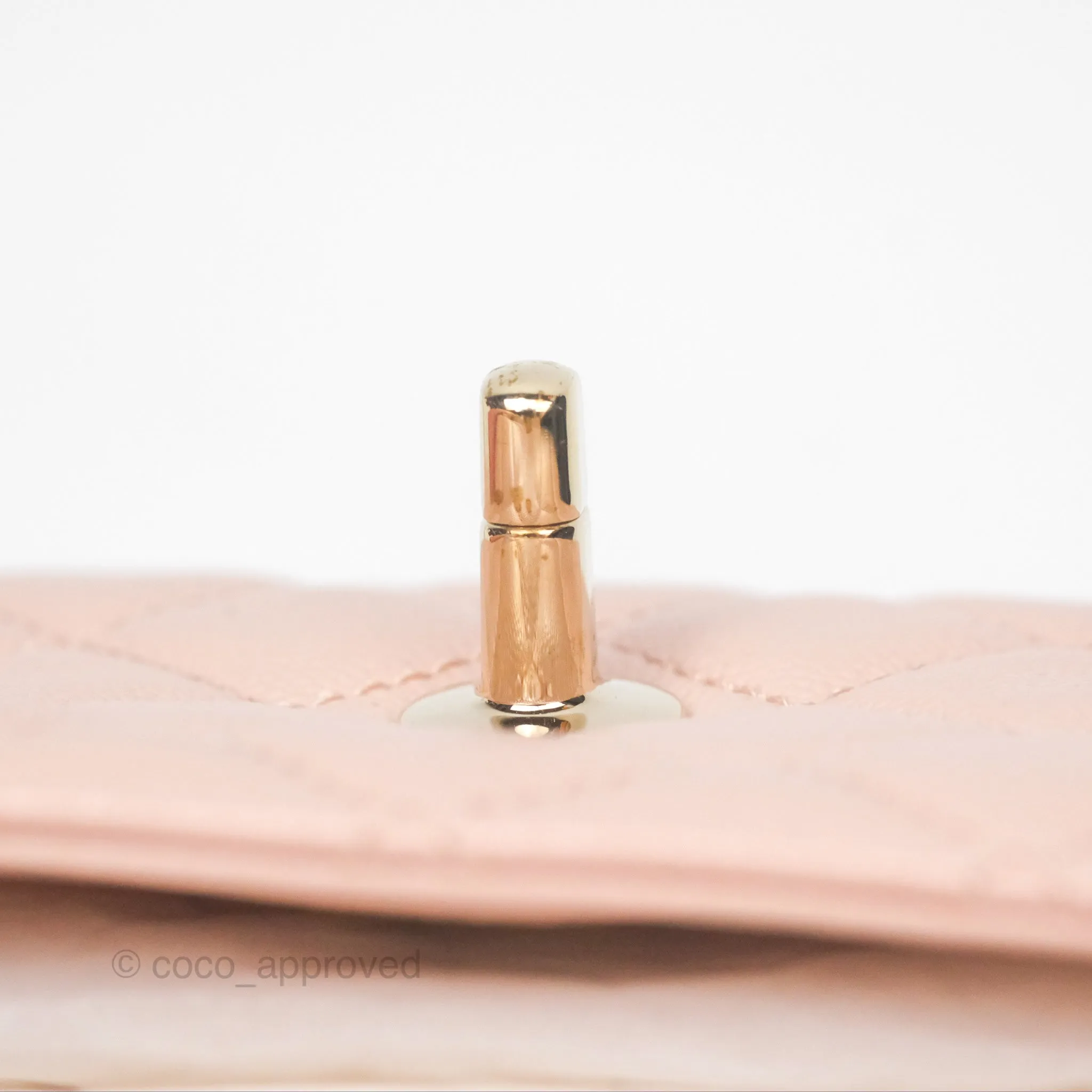 Chanel Small Coco Handle Light Pink Caviar Gold Hardware