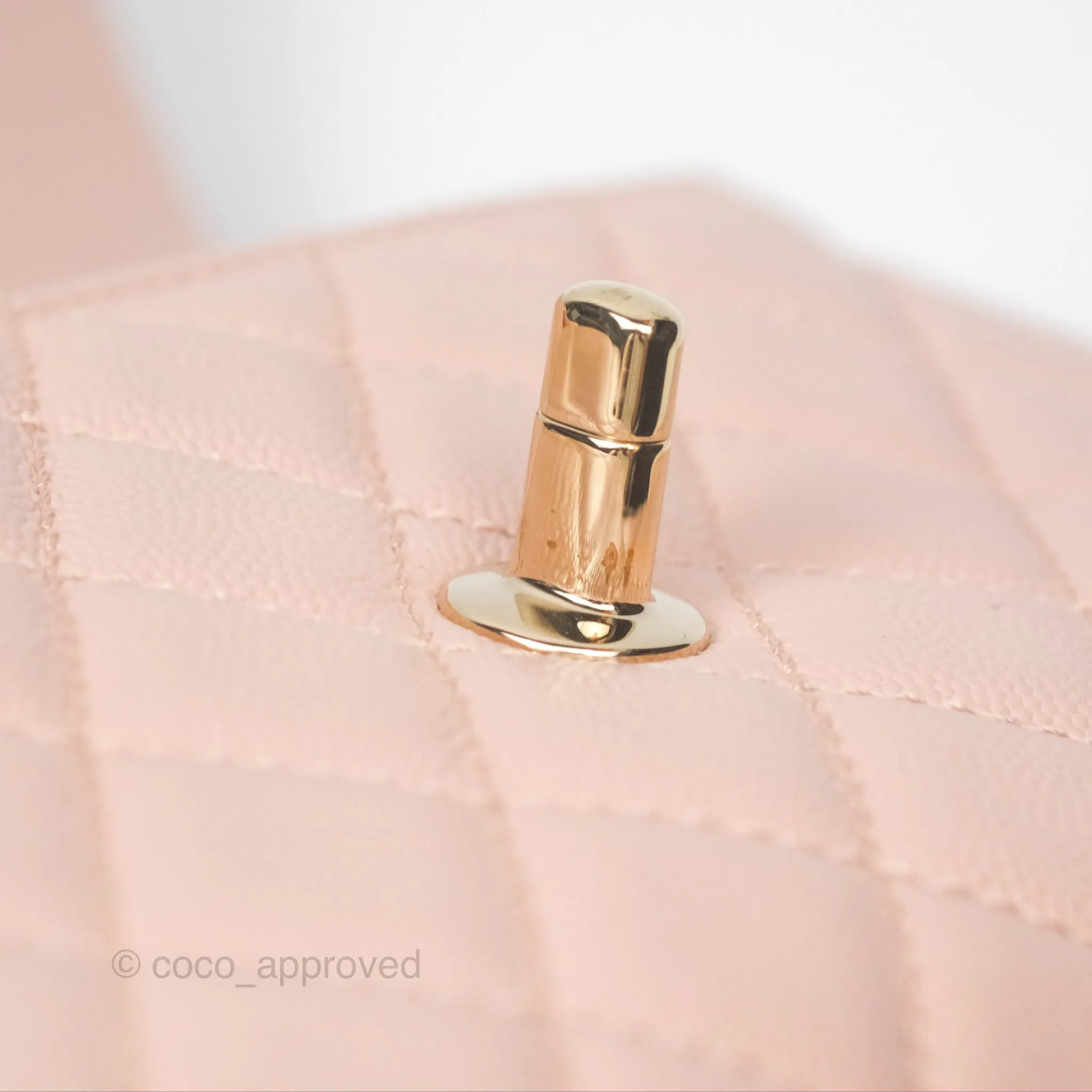 Chanel Small Coco Handle Light Pink Caviar Gold Hardware