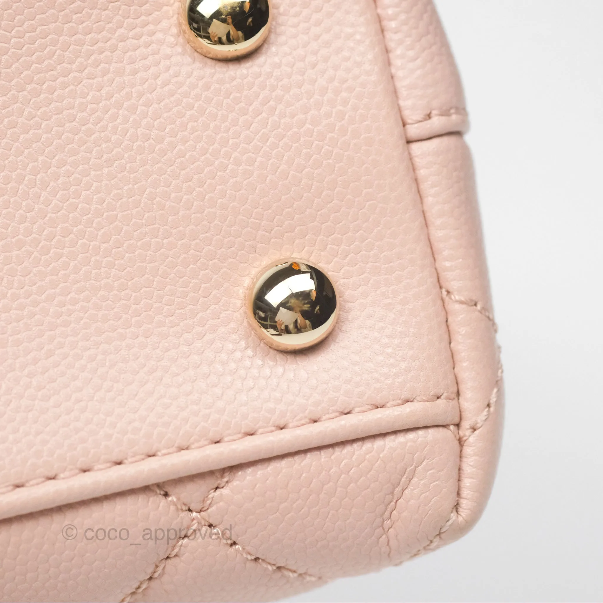Chanel Small Coco Handle Light Pink Caviar Gold Hardware