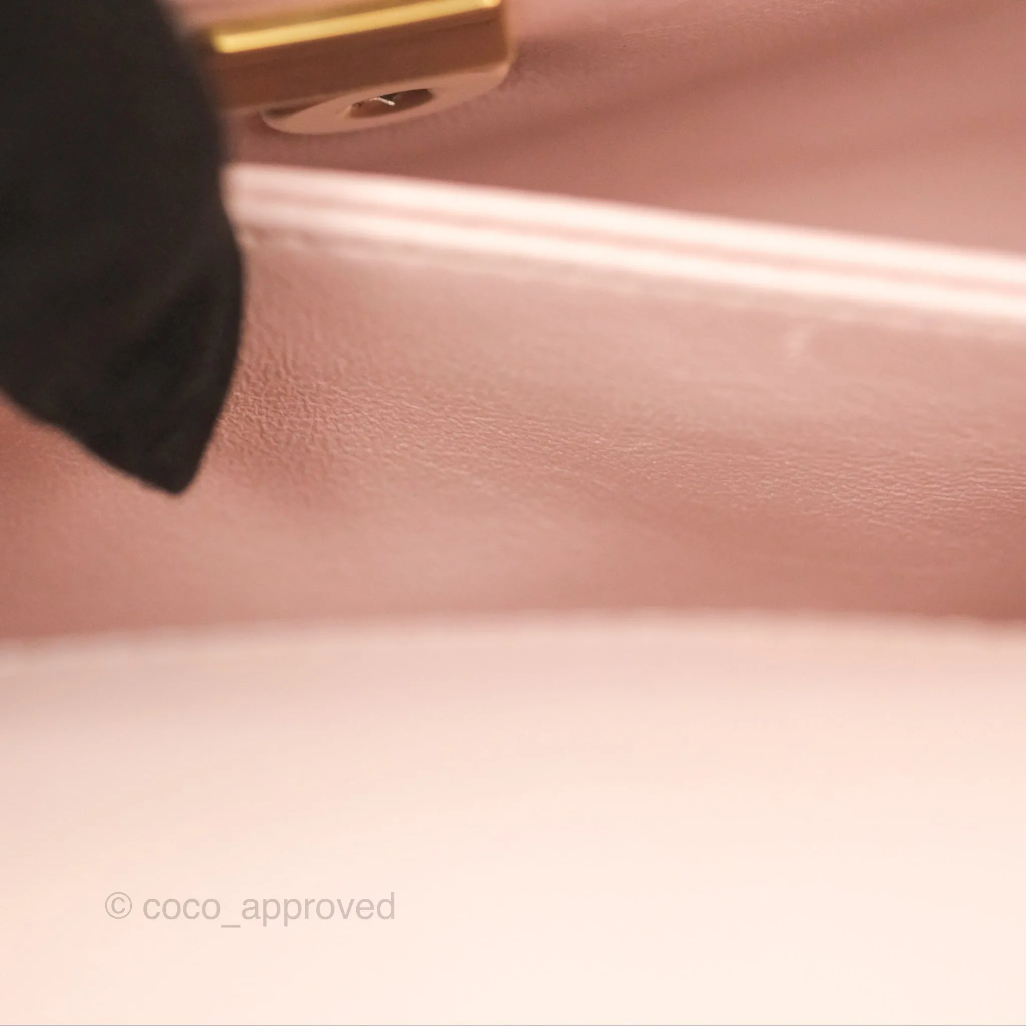 Chanel Small Coco Handle Light Pink Caviar Gold Hardware