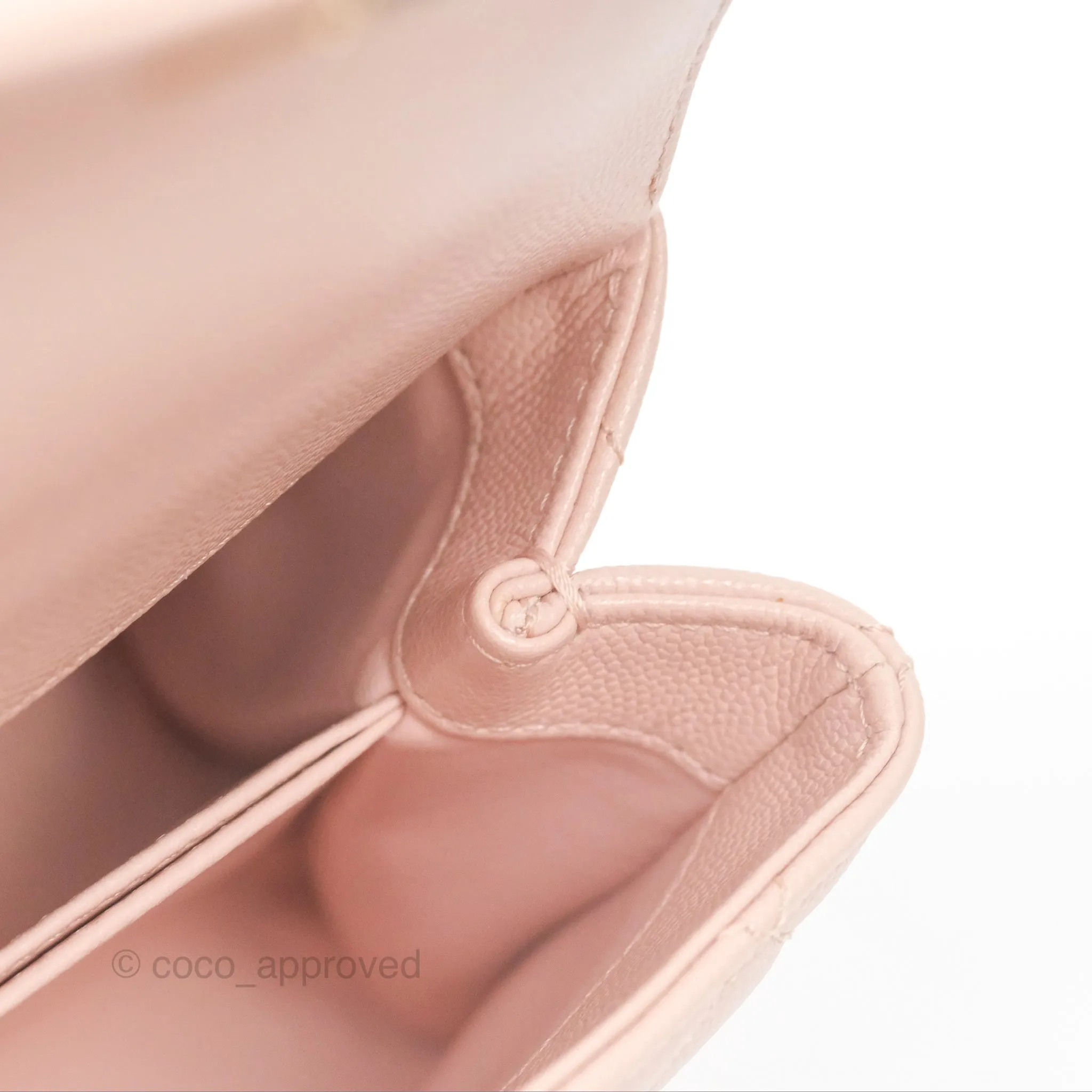 Chanel Small Coco Handle Light Pink Caviar Gold Hardware