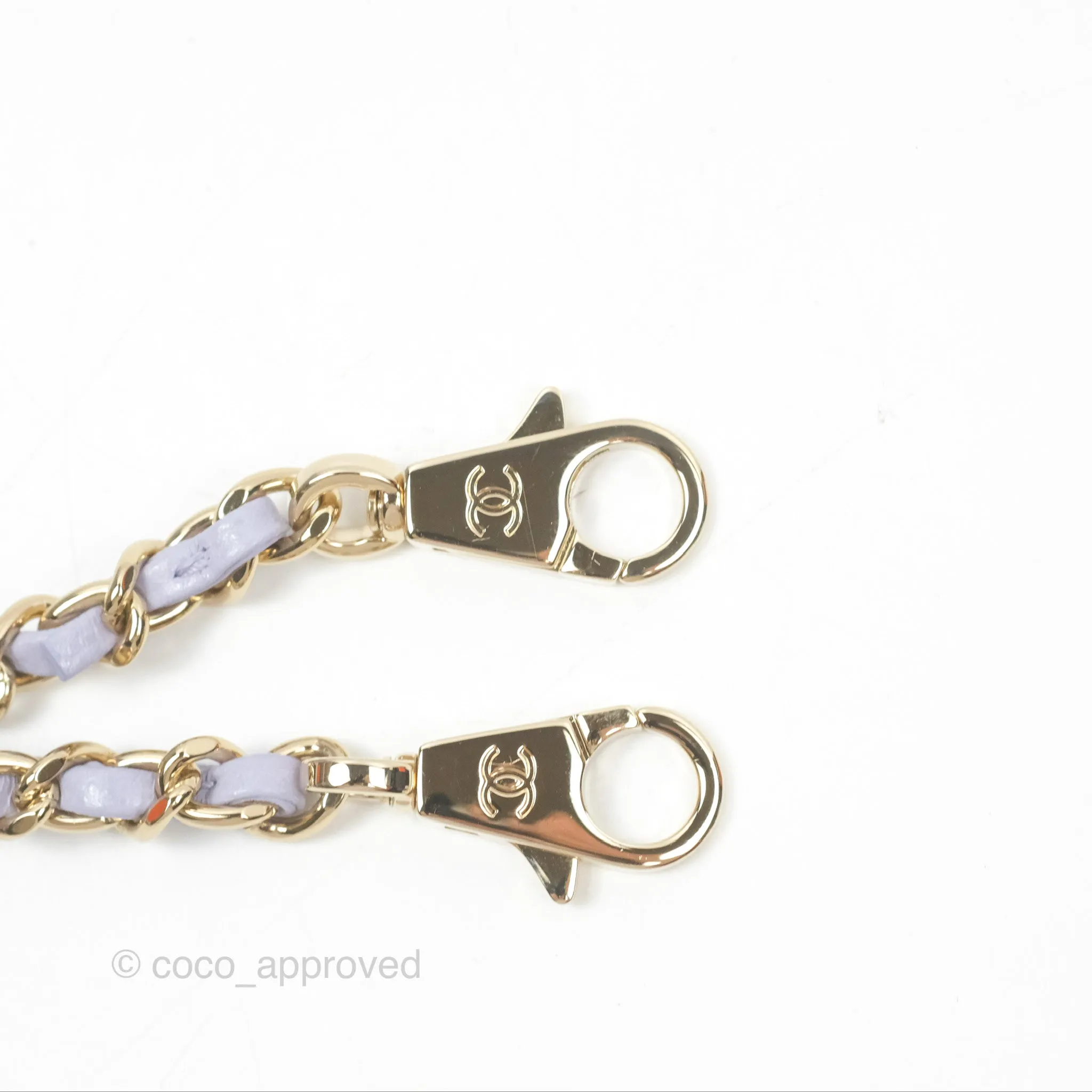 Chanel Small Coco Handle Lilac Caviar Gold Hardware