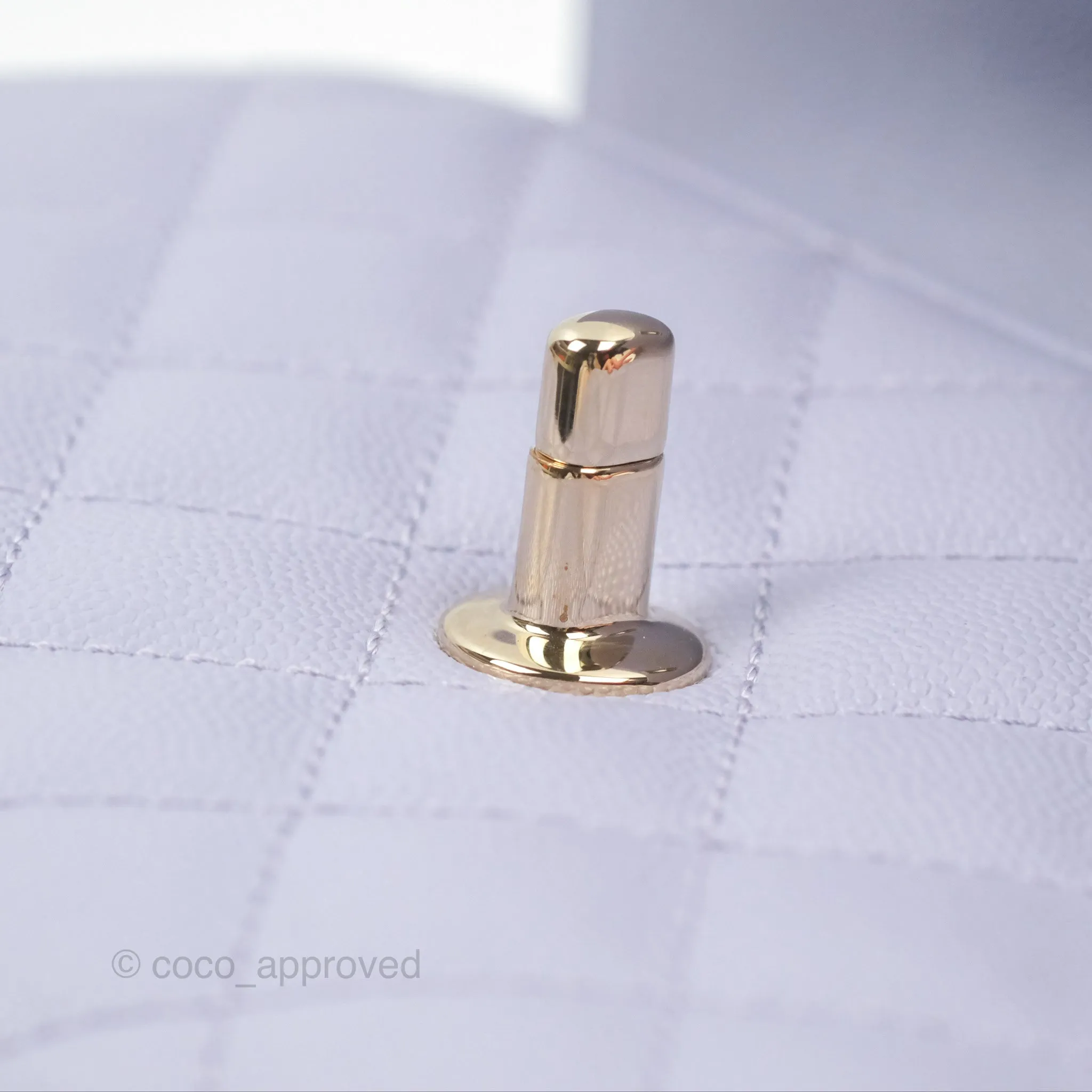 Chanel Small Coco Handle Lilac Caviar Gold Hardware