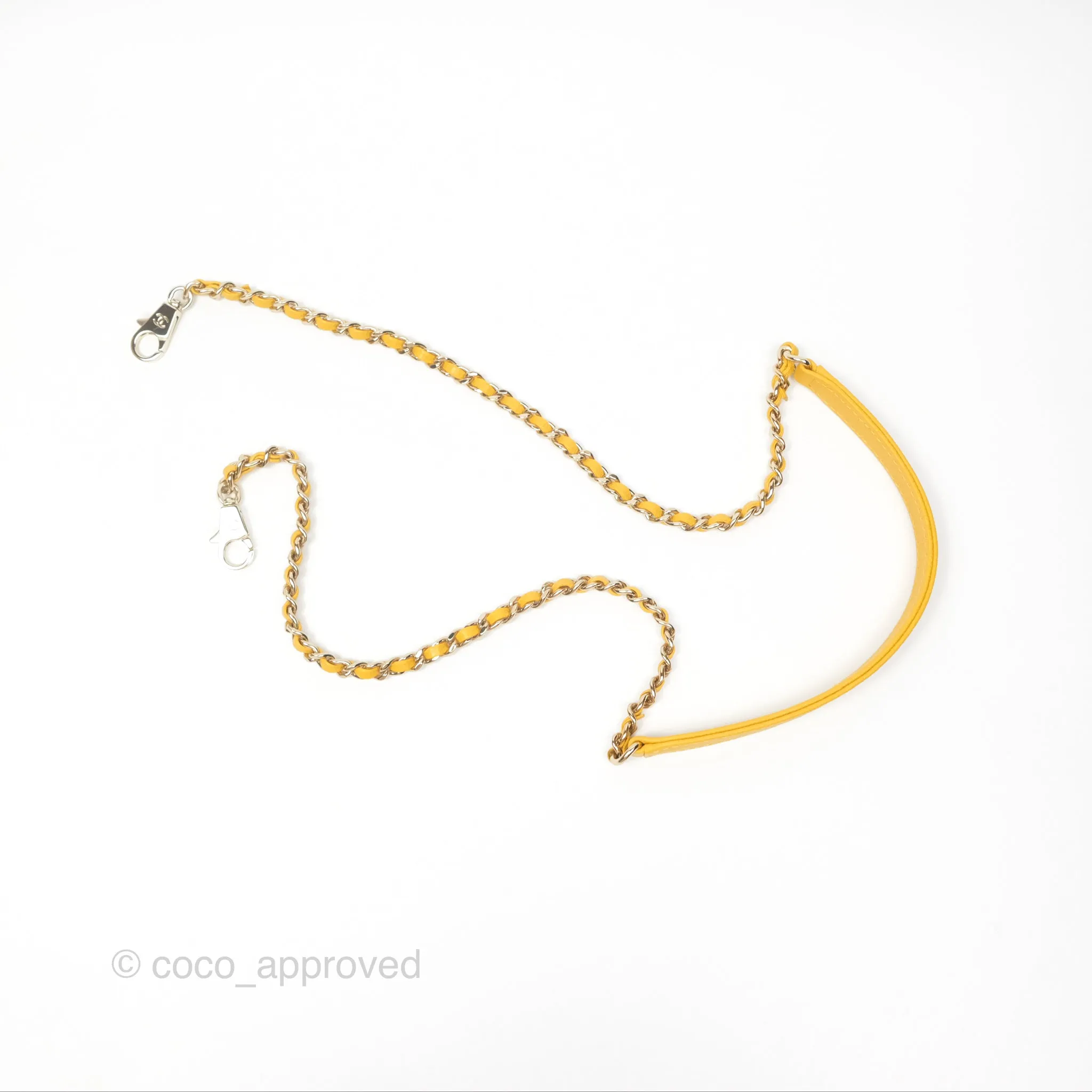 Chanel Small Coco Handle Mustard Yellow Caviar Gold Hardware